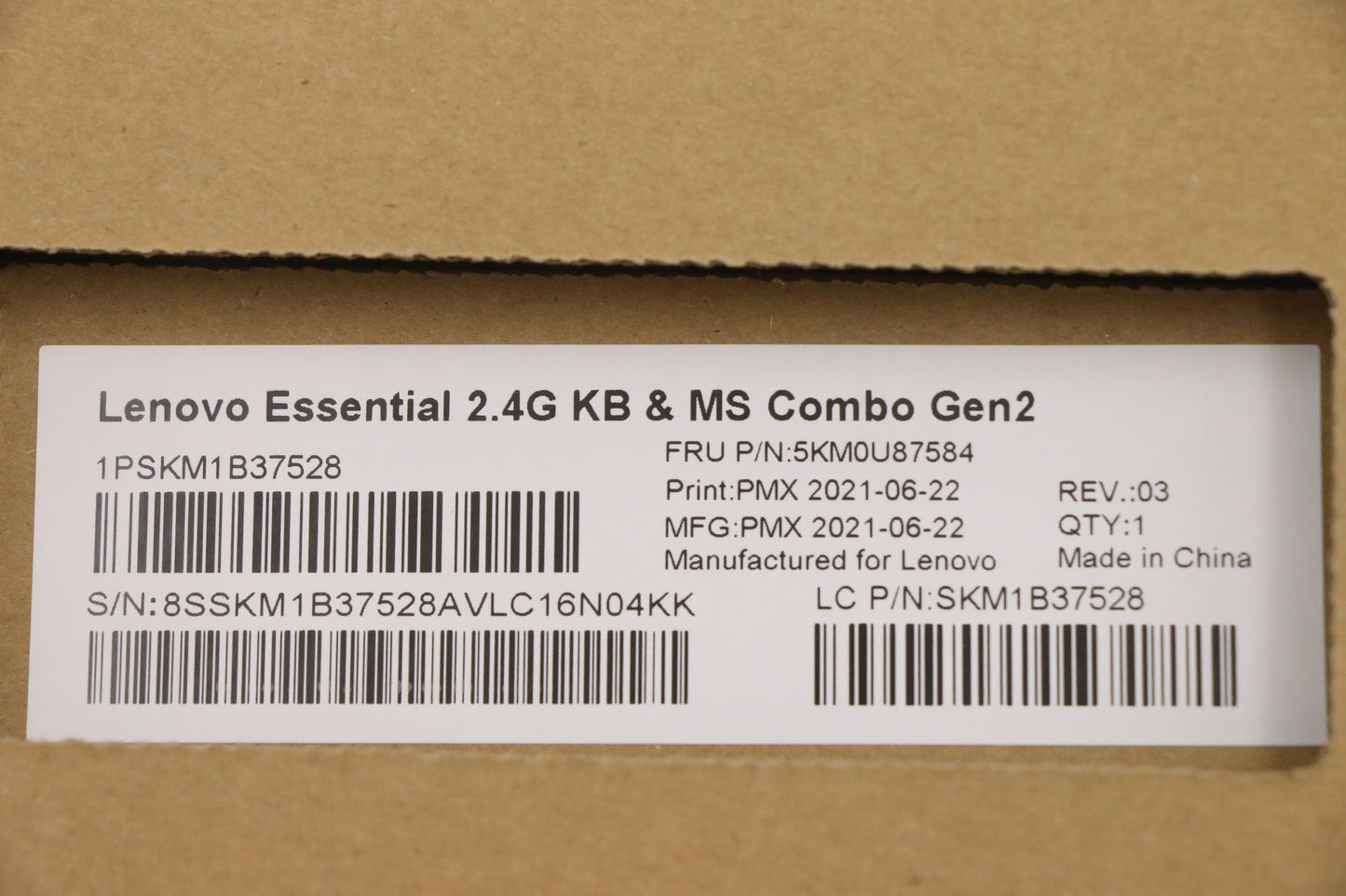 Lenovo Kyb_Mouse Primax R71_G2 2.4G B - 5KM0U87584