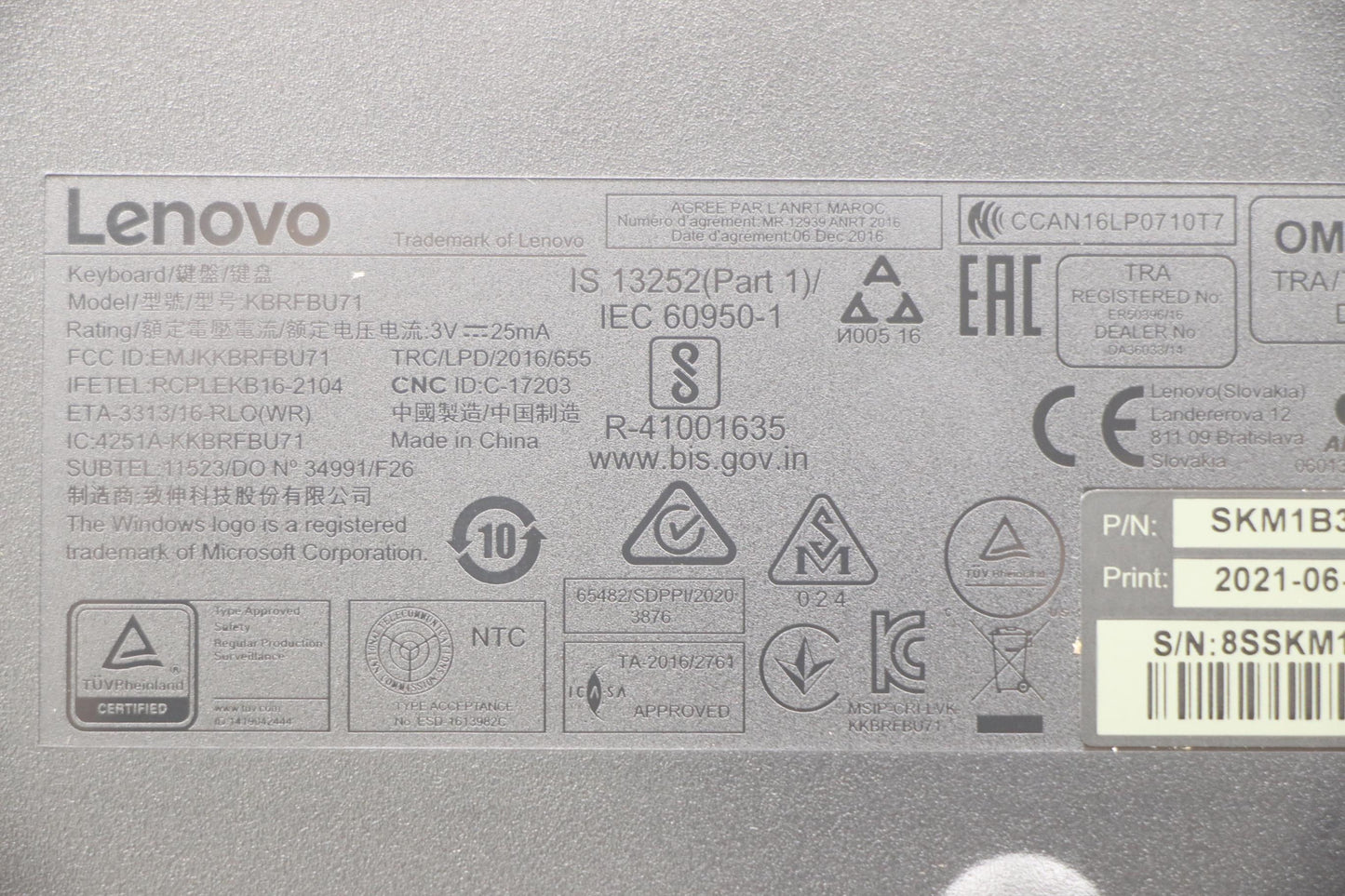Lenovo Kyb_Mouse Primax R71_G2 2.4G B - 5KM0U87593