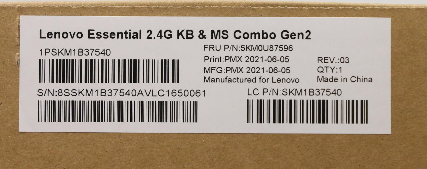 Lenovo Kyb_Mouse Primax R71_G2 2.4G B - 5KM0U87596