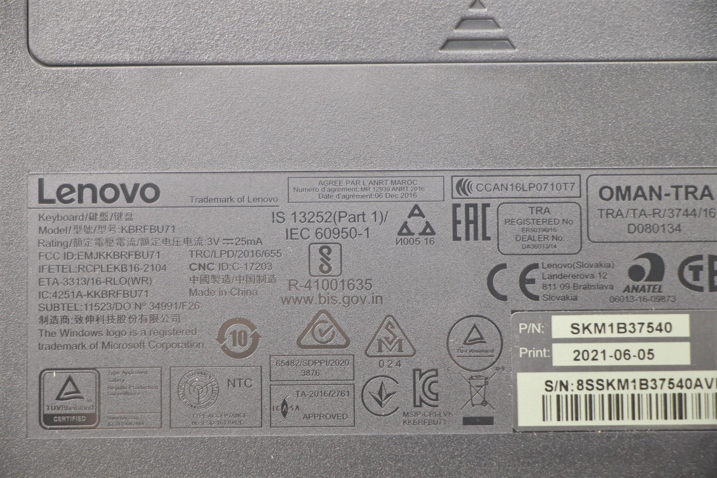 Lenovo Kyb_Mouse Primax R71_G2 2.4G B - 5KM0U87596