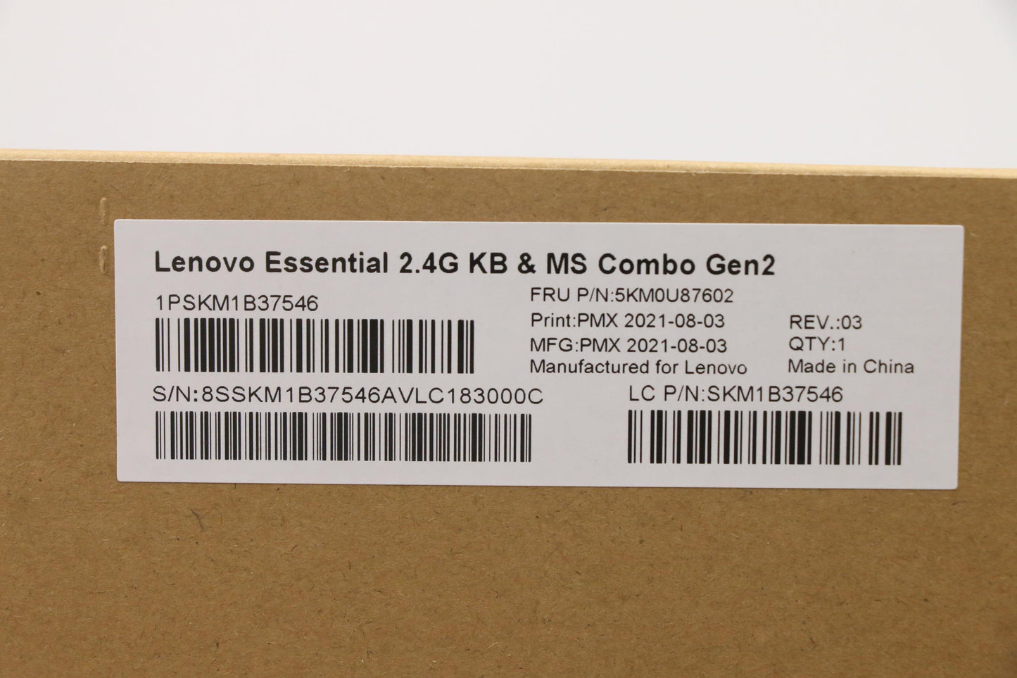 Lenovo Kyb_Mouse Primax R71_G2 2.4G B - 5KM0U87602