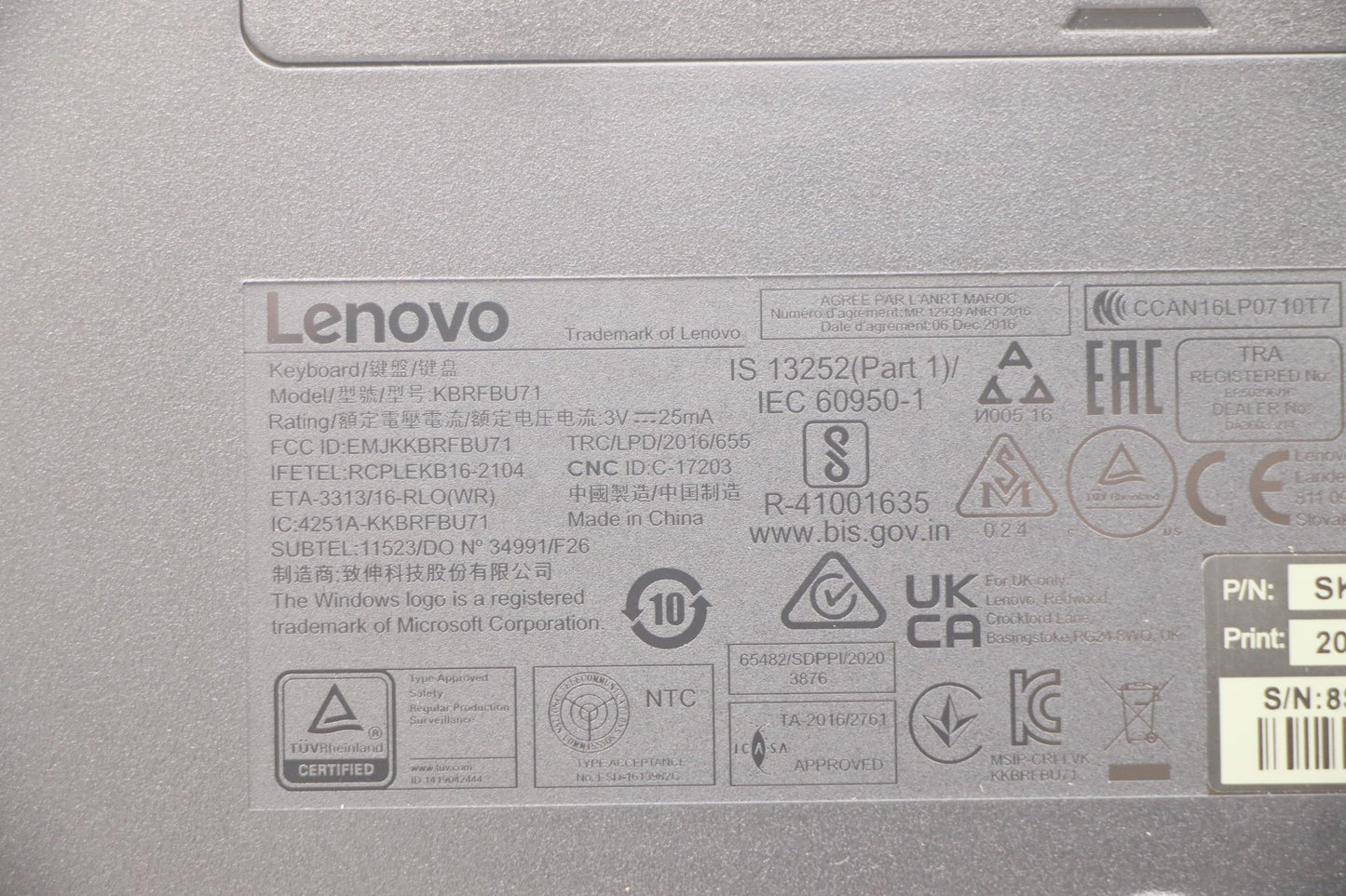 Lenovo Kyb_Mouse Primax R71_G2 2.4G B - 5KM0U87606
