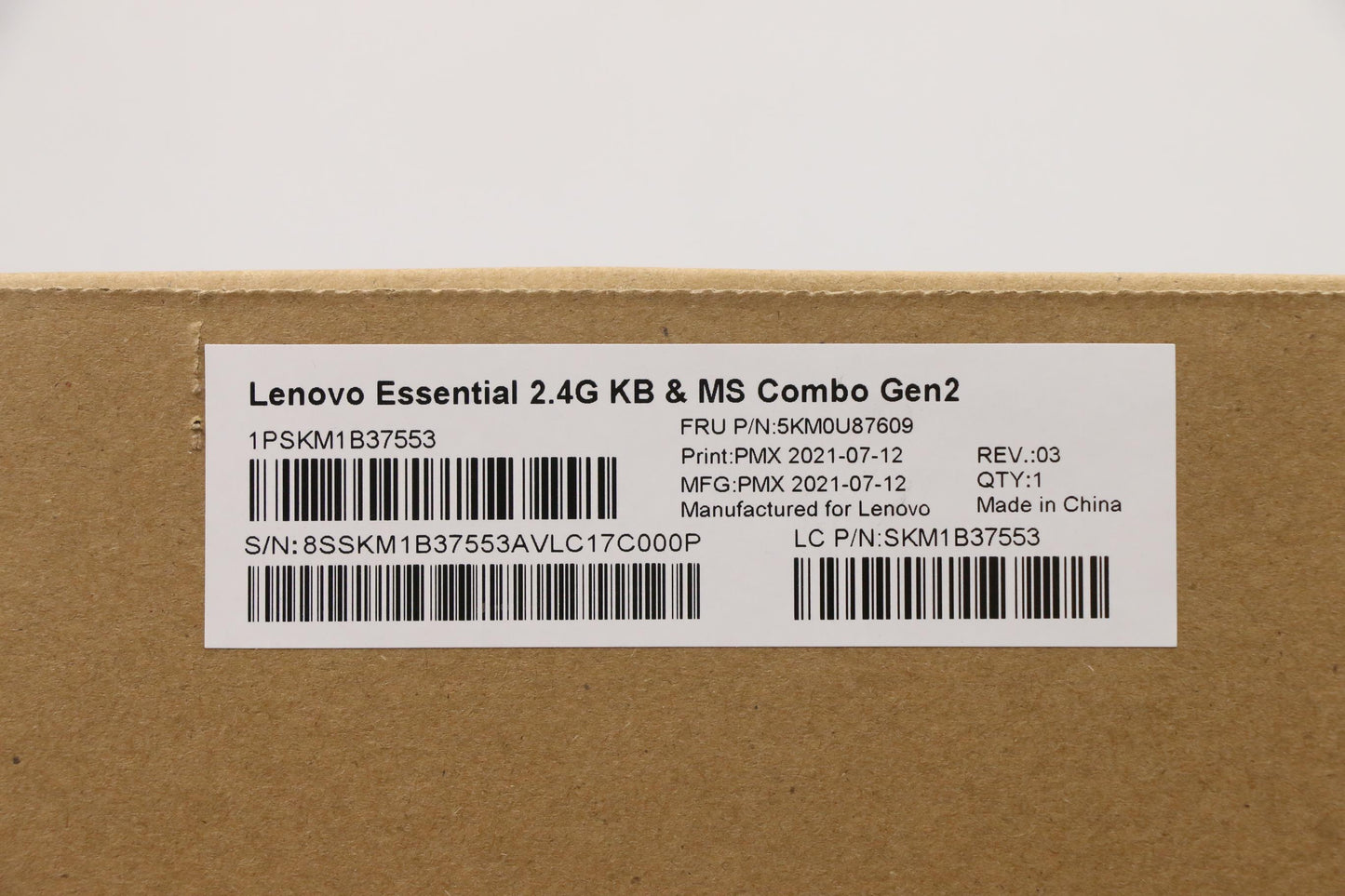 Lenovo Kyb_Mouse Primax R71_G2 2.4G B - 5KM0U87609