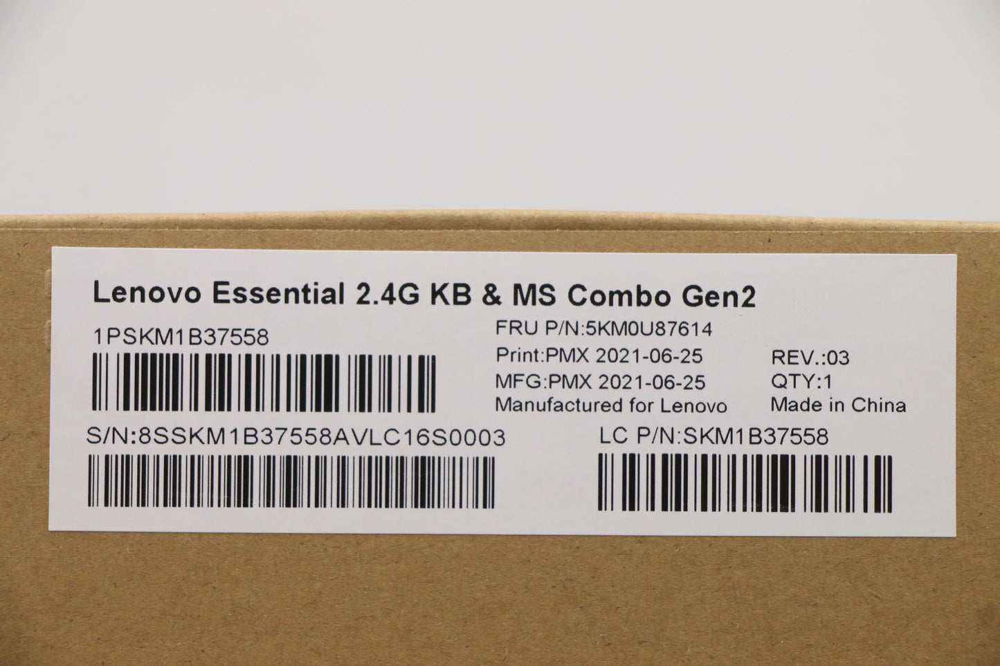 Lenovo Kyb_Mouse Primax R71_G2 2.4G B - 5KM0U87614