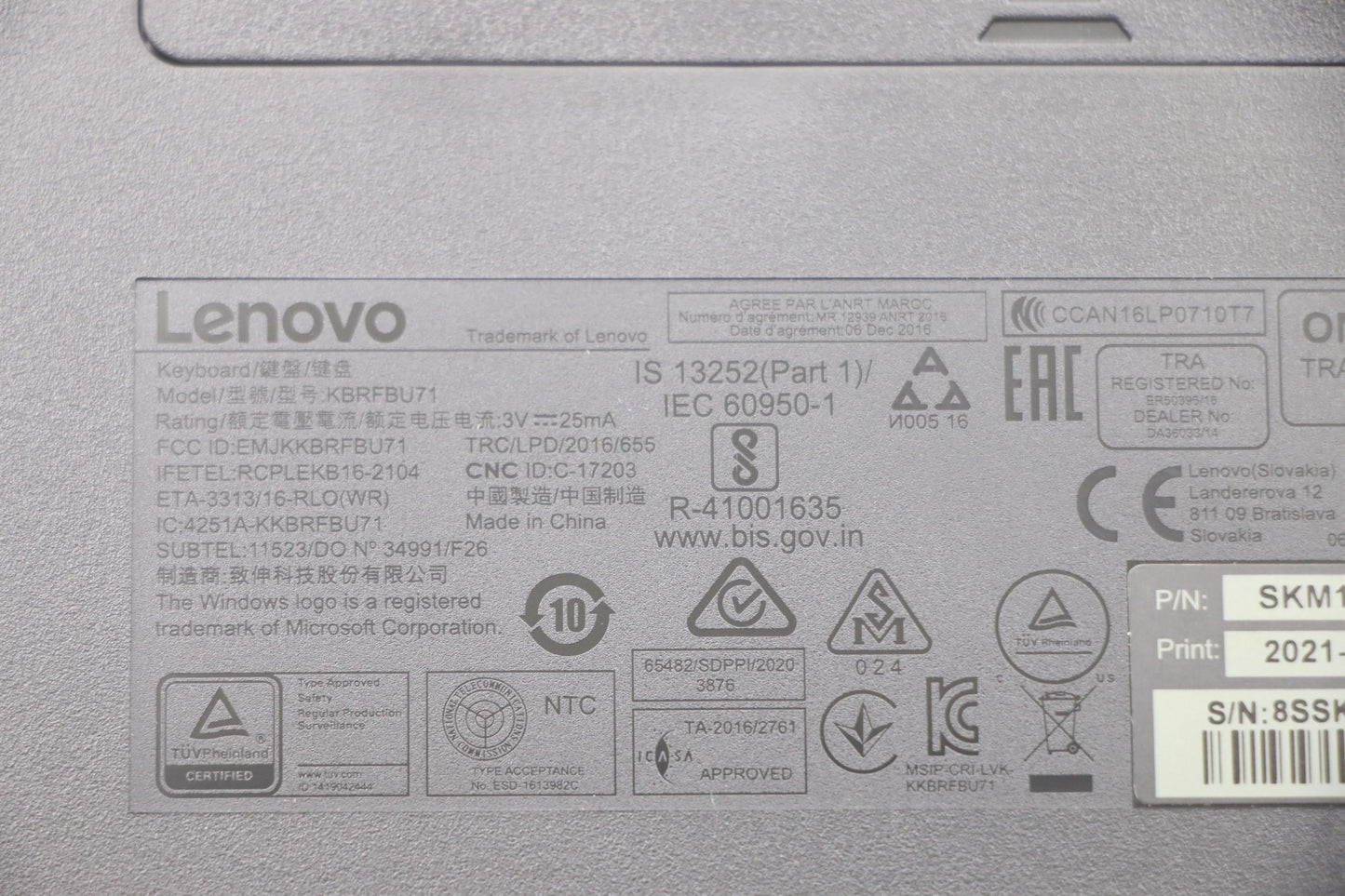 Lenovo Kyb_Mouse Primax R71_G2 2.4G B - 5KM0U87614