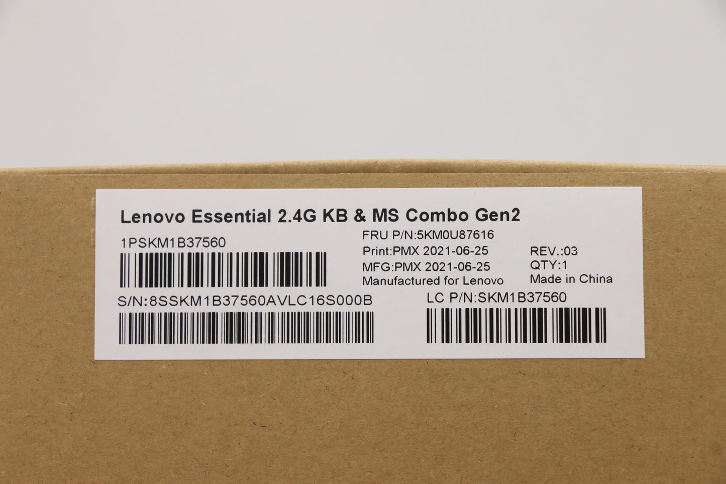 Lenovo Kyb_Mouse Primax R71_G2 2.4G B - 5KM0U87616