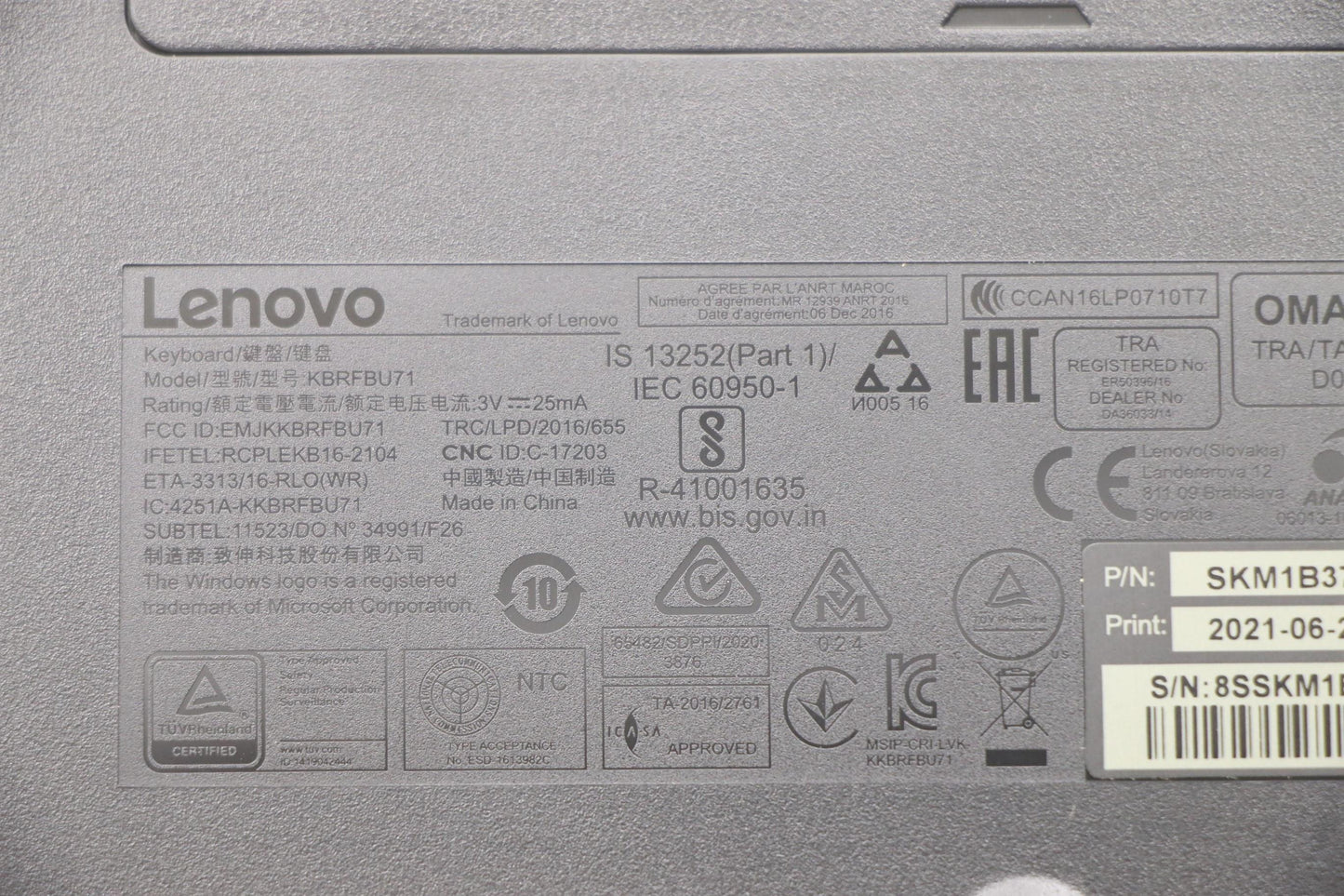 Lenovo Kyb_Mouse Primax R71_G2 2.4G B - 5KM0U87616