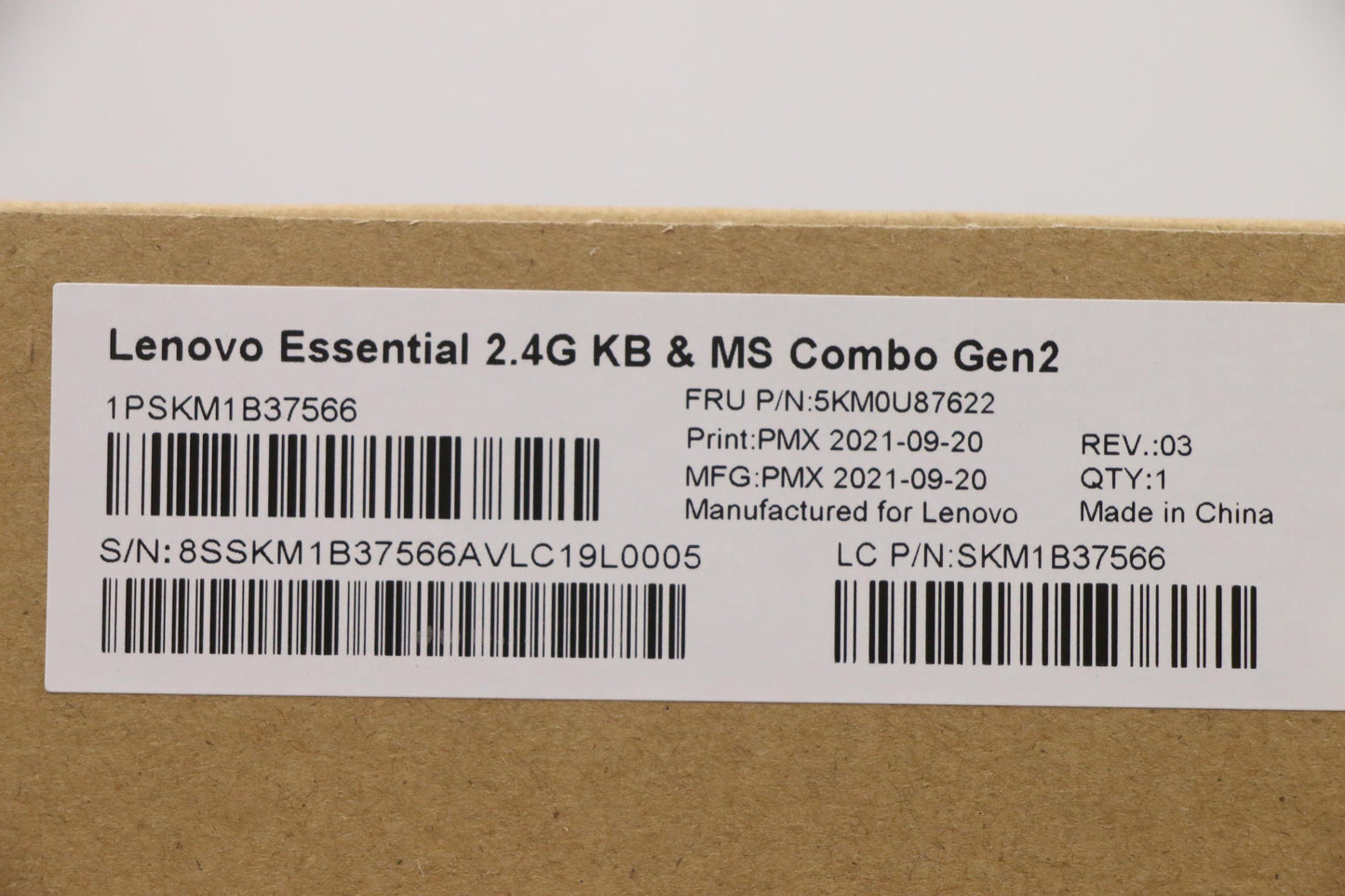 Lenovo Kyb_Mouse Primax R71_G2 2.4G B - 5KM0U87622