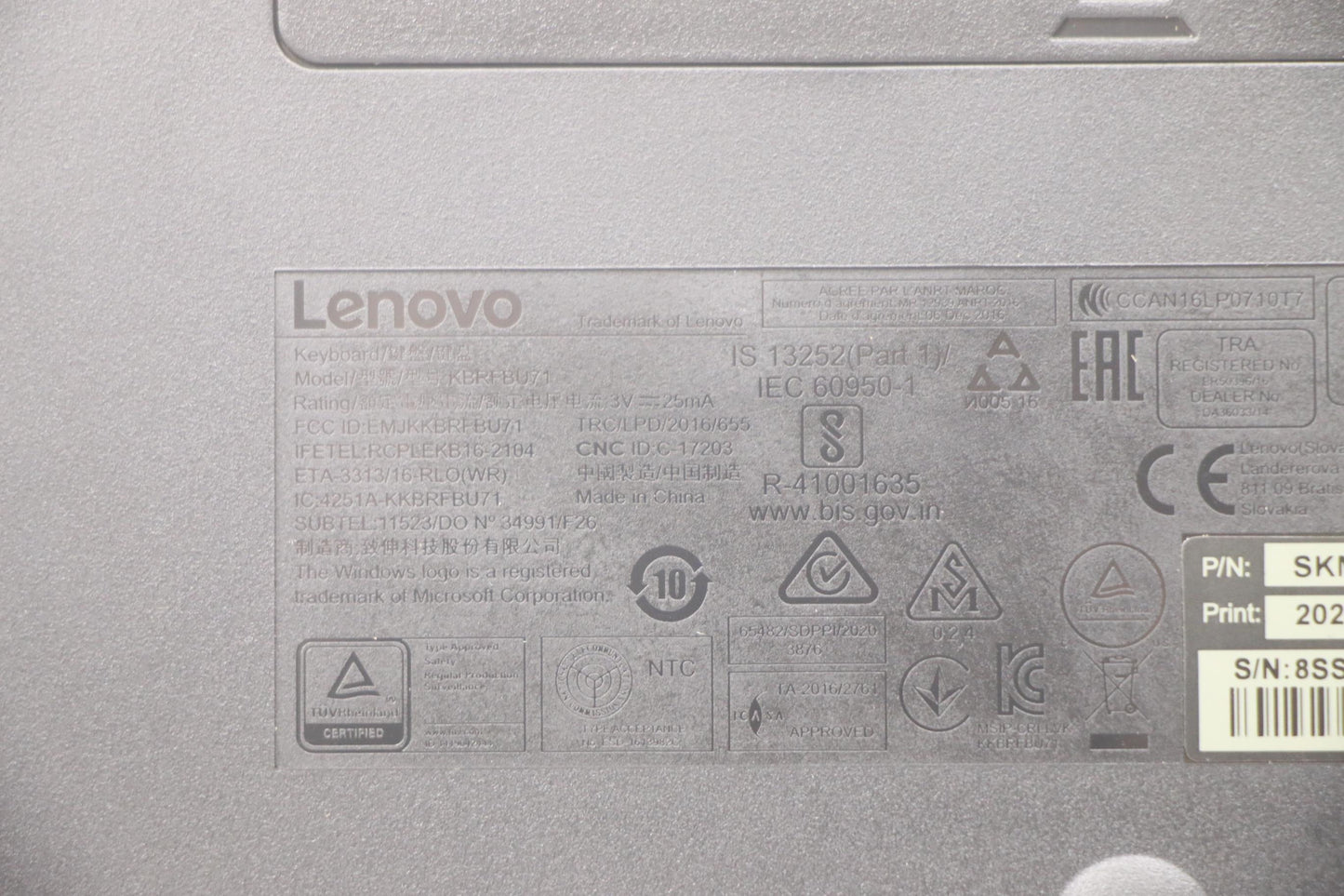Lenovo Kyb_Mouse Primax R71_G2 2.4G B - 5KM0U87622