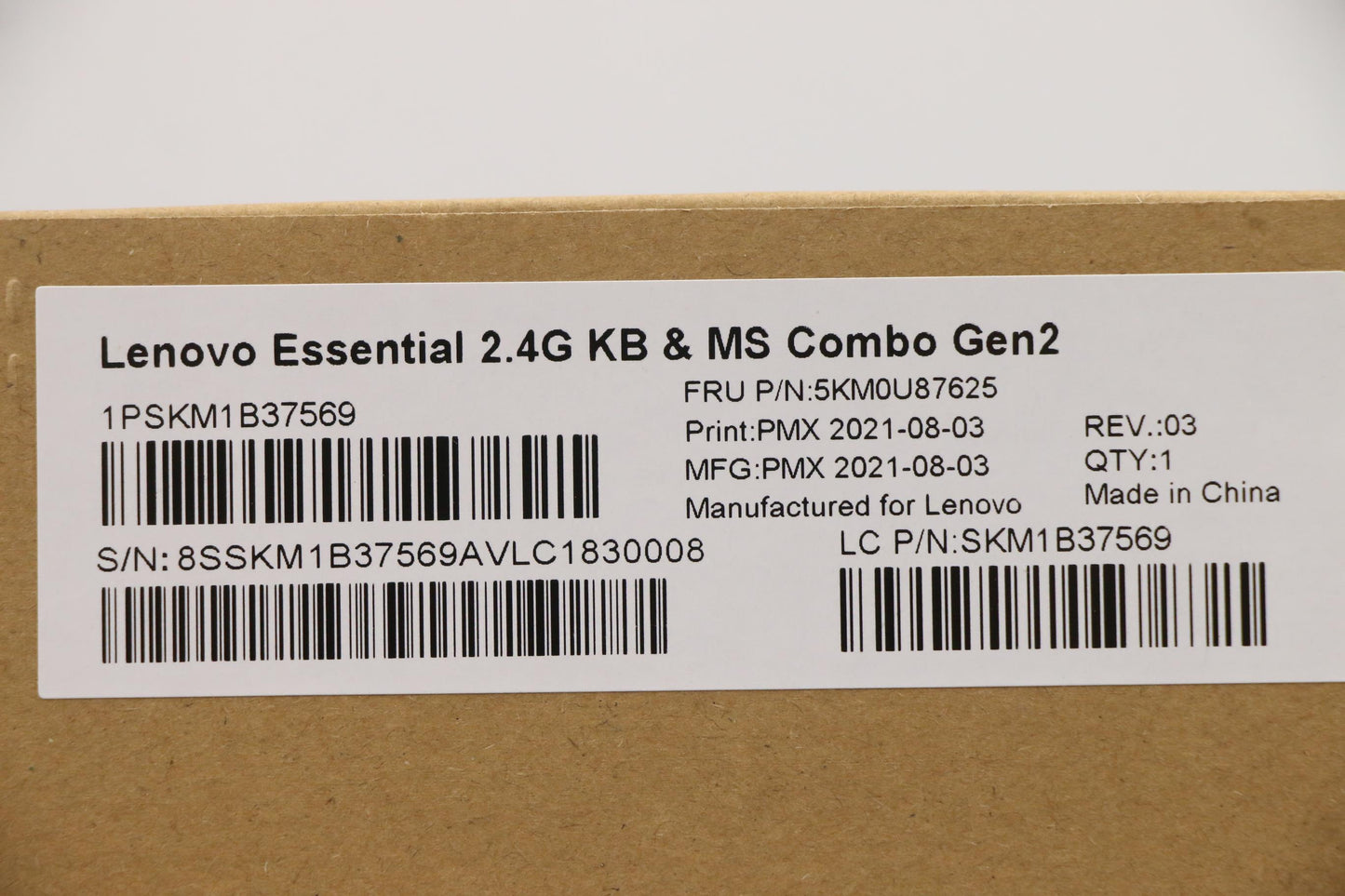 Lenovo Kyb_Mouse Primax R71_G2 2.4G B - 5KM0U87625