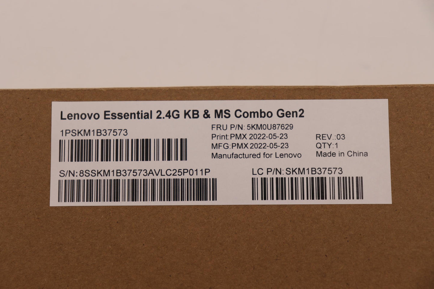 Lenovo Kyb_Mouse Primax R71_G2 2.4G B - 5KM0U87629