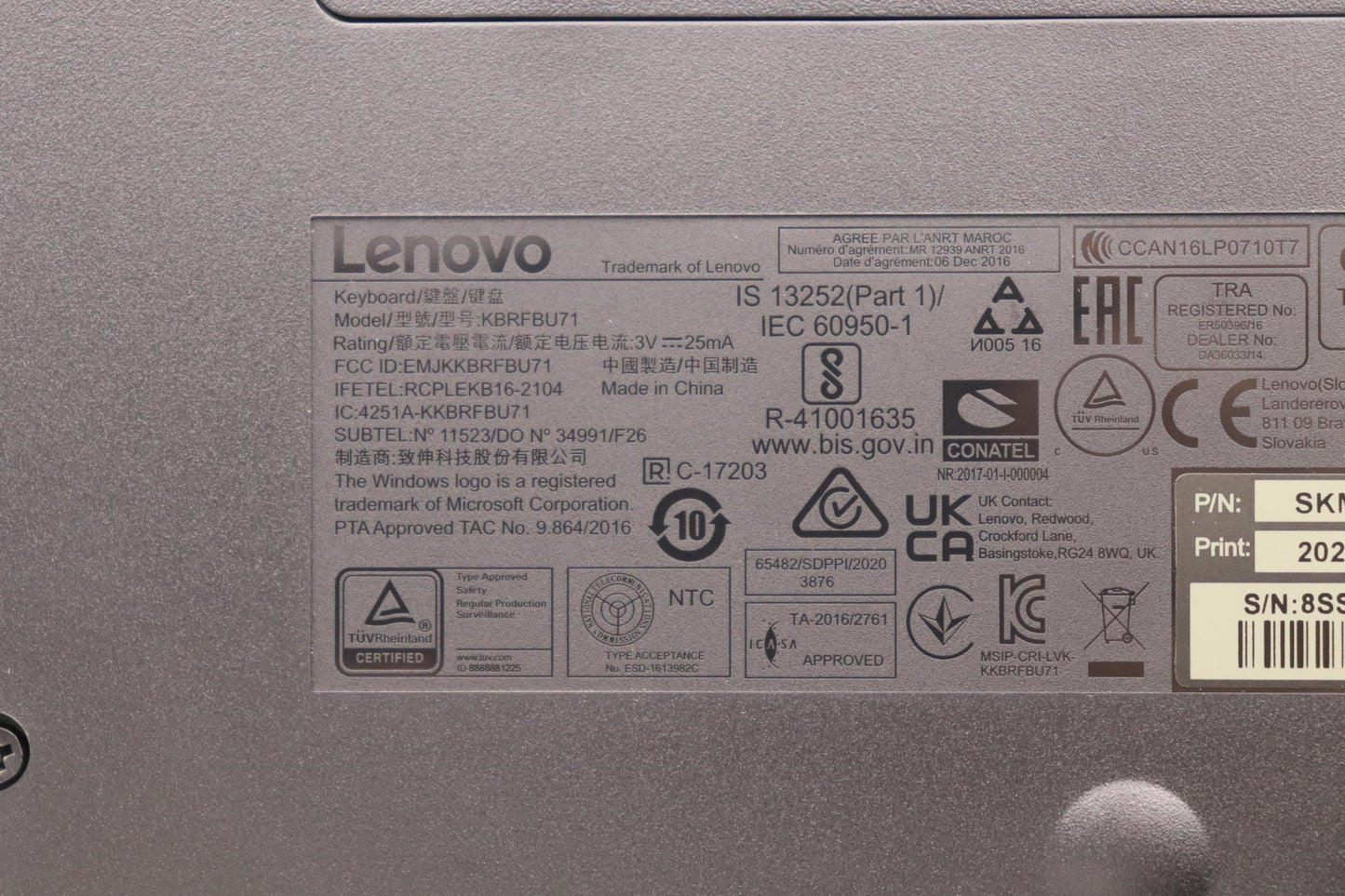 Lenovo Kyb_Mouse Primax R71_G2 2.4G B - 5KM0U87629