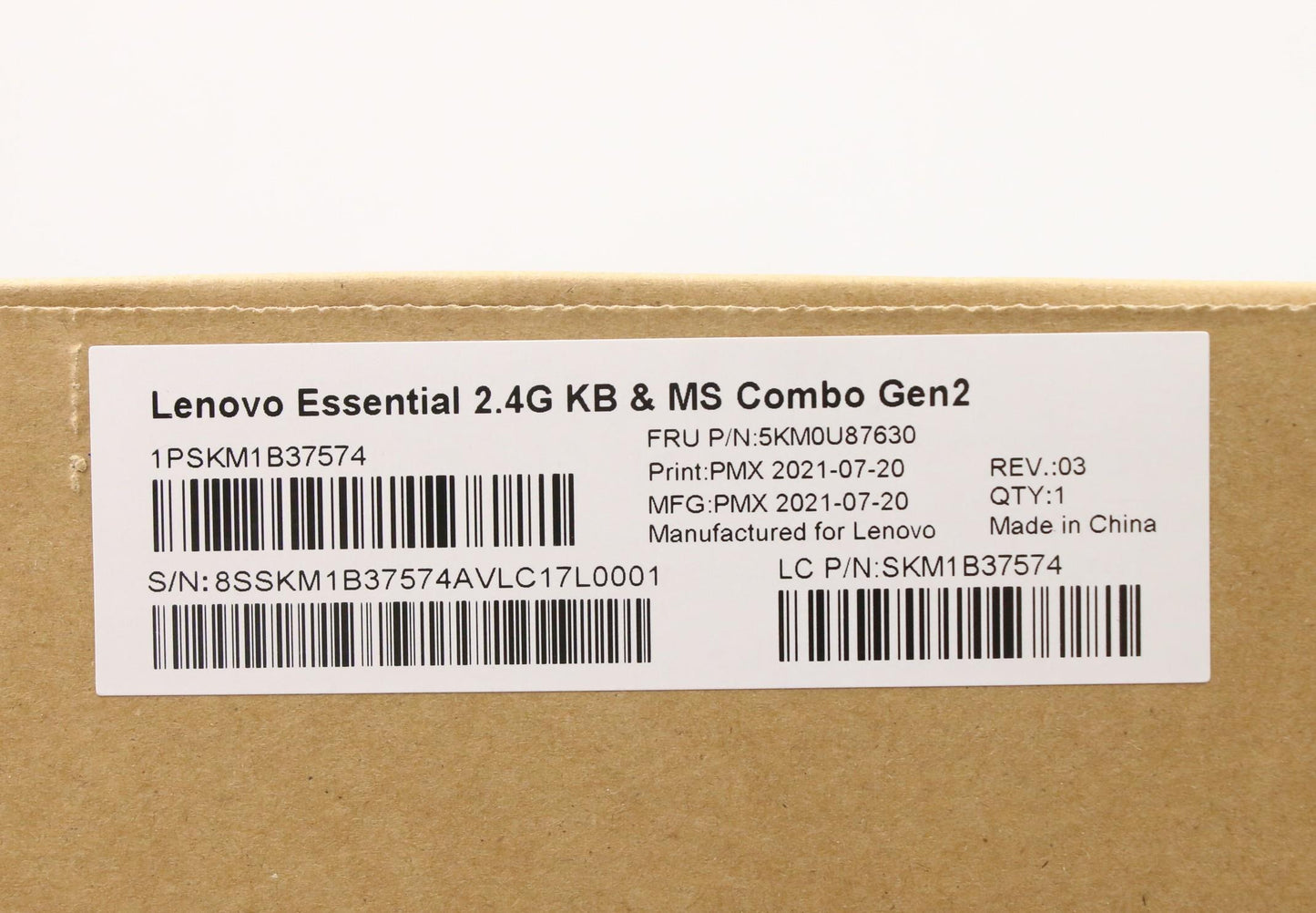 Lenovo Kyb_Mouse Primax R71_G2 2.4G B - 5KM0U87630