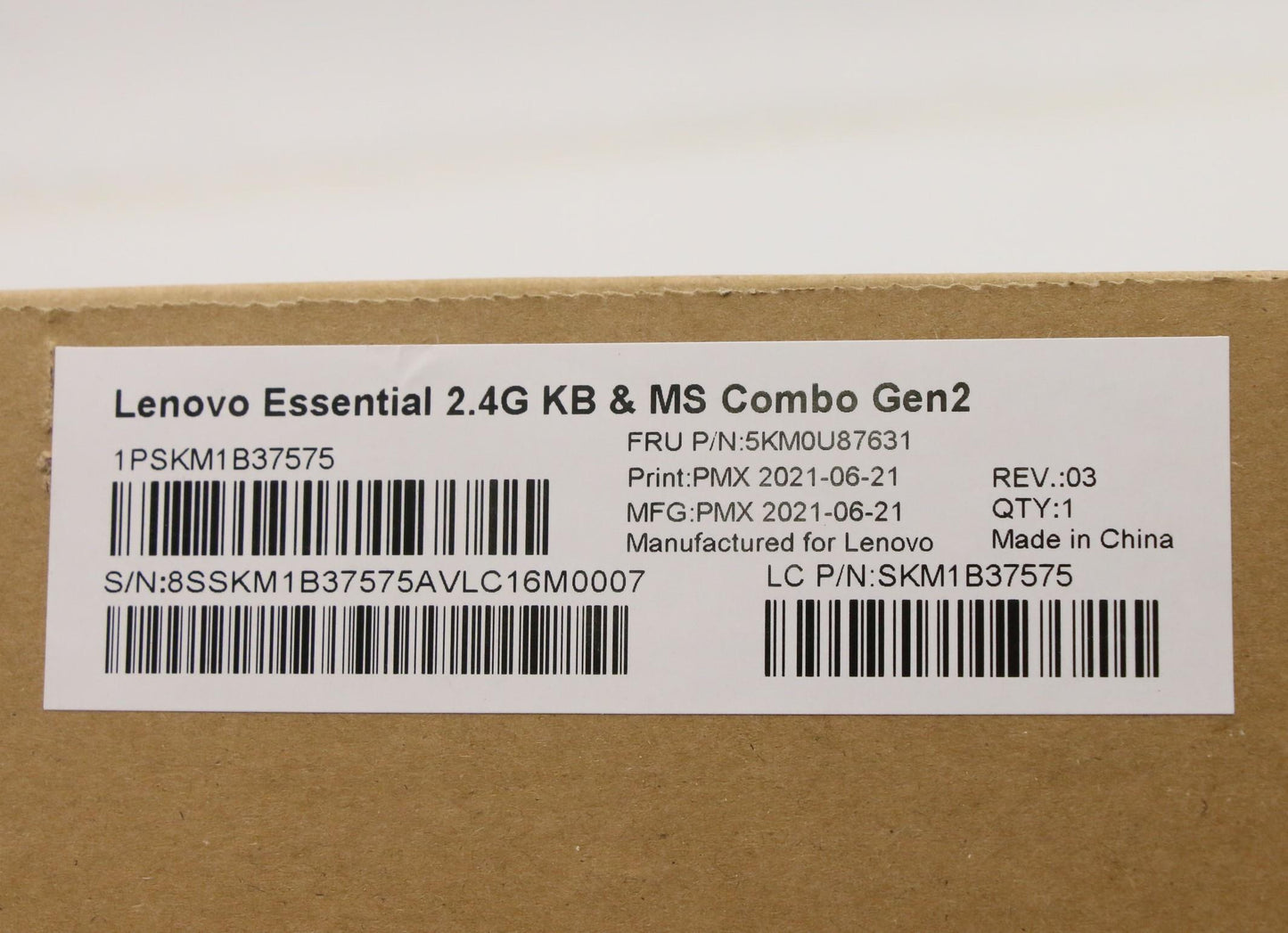 Lenovo Kyb_Mouse Primax R71_G2 2.4G B - 5KM0U87631