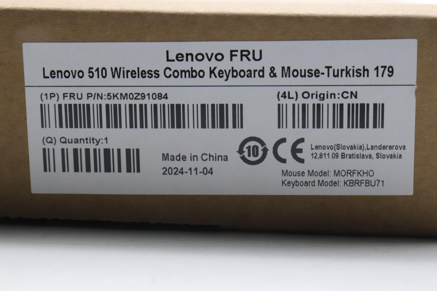 Lenovo Kyb_Mouse Lenovo 510 Combo Tur - 5KM0Z91084