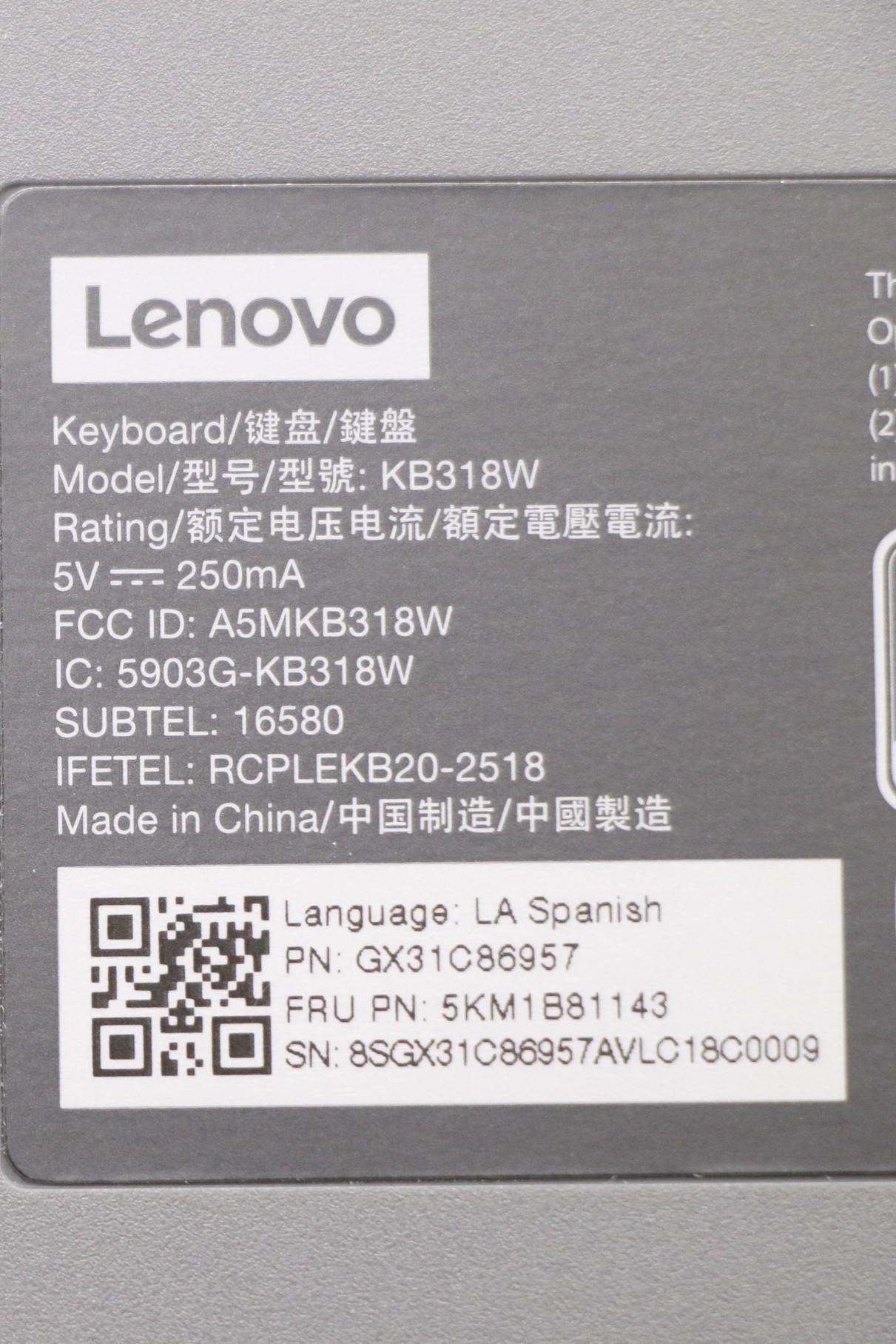 Lenovo Kyb_Mouse G-Tech Euterpe G/B L - 5KM1B81143