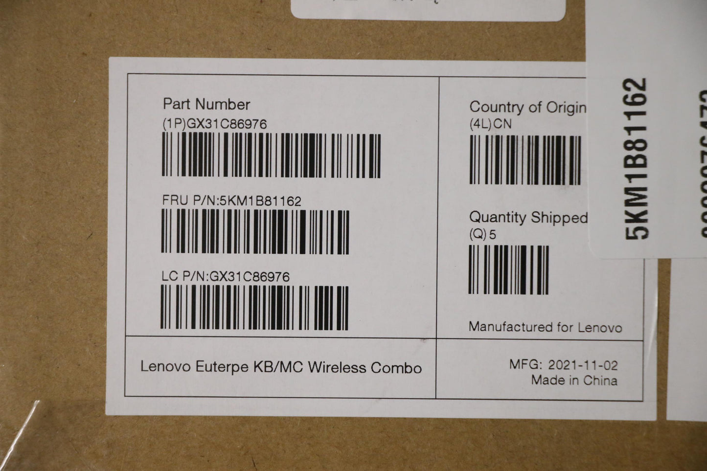 Lenovo Kyb_Mouse G-Tech Euterpe G/B I - 5KM1B81162