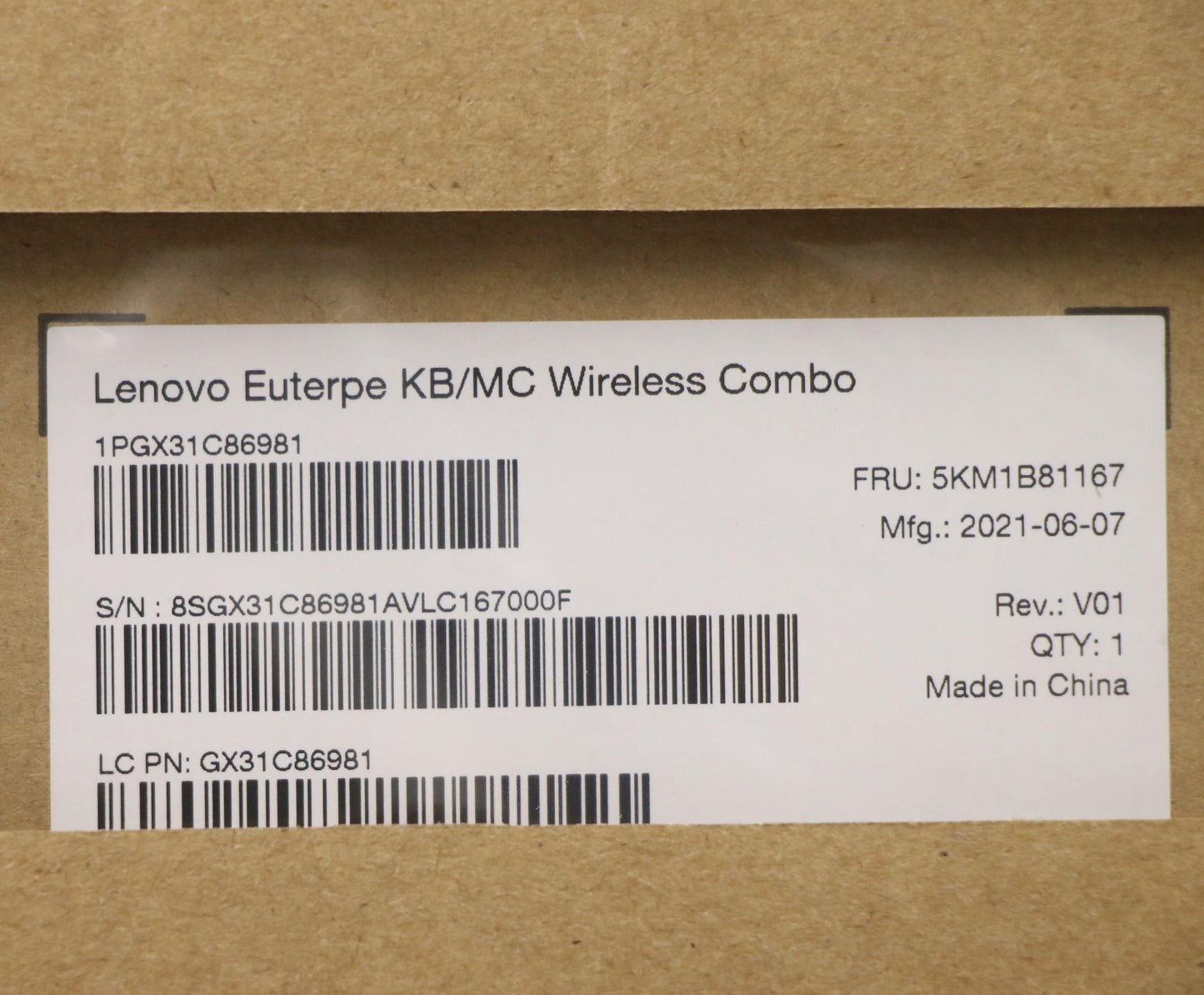 Lenovo Kyb_Mouse G-Tech Euterpe G/B C - 5KM1B81167