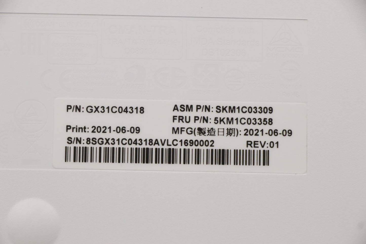 Lenovo Kyb_Mouse Primax Rfbu71 2.4G W - 5KM1C03358