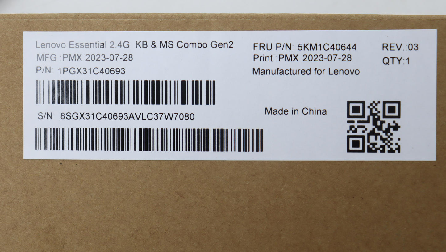 Lenovo Kyb_Mouse Primax R71_G2 2.4G W - 5KM1C40644