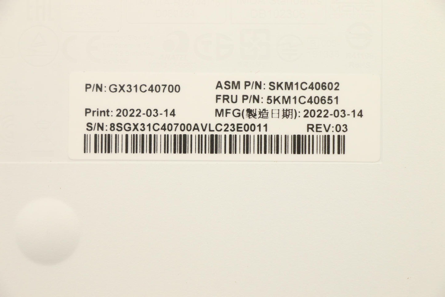 Lenovo Kyb_Mouse Primax R71_G2 2.4G W - 5KM1C40651