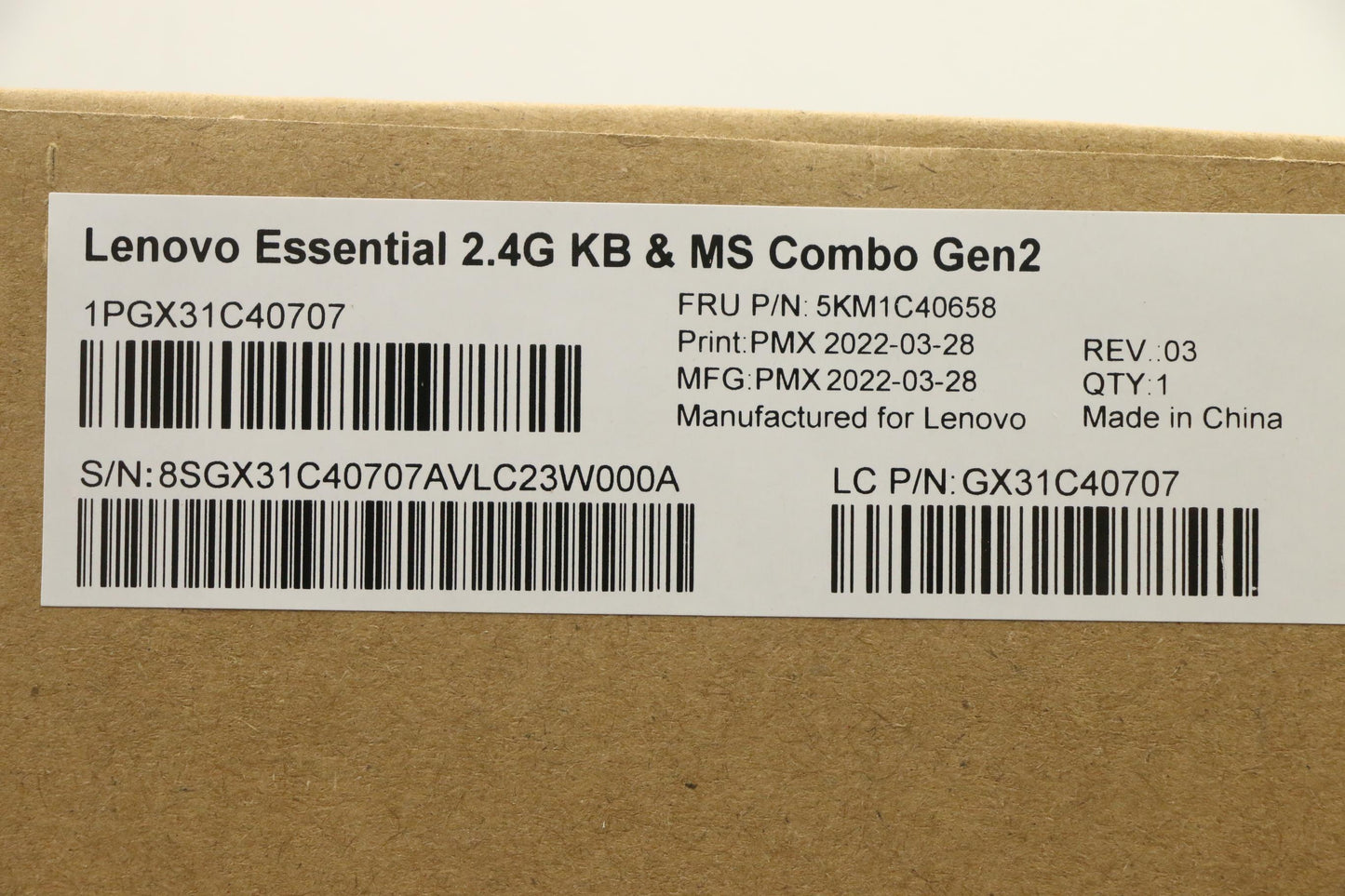 Lenovo Kyb_Mouse Primax R71_G2 2.4G W - 5KM1C40658