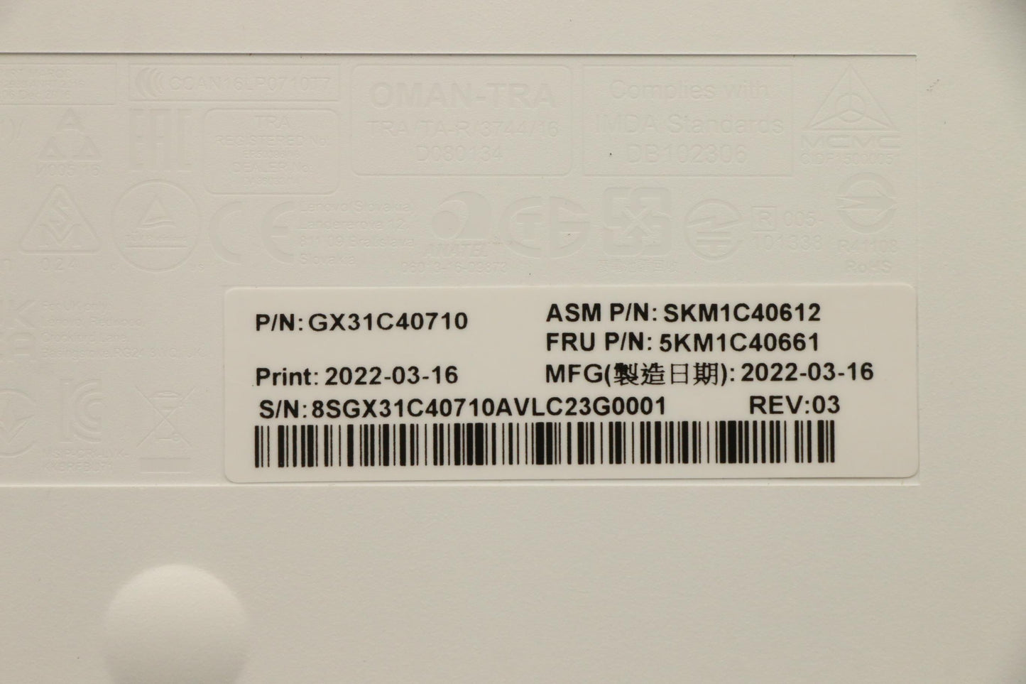 Lenovo Kyb_Mouse Primax R71_G2 2.4G W - 5KM1C40661