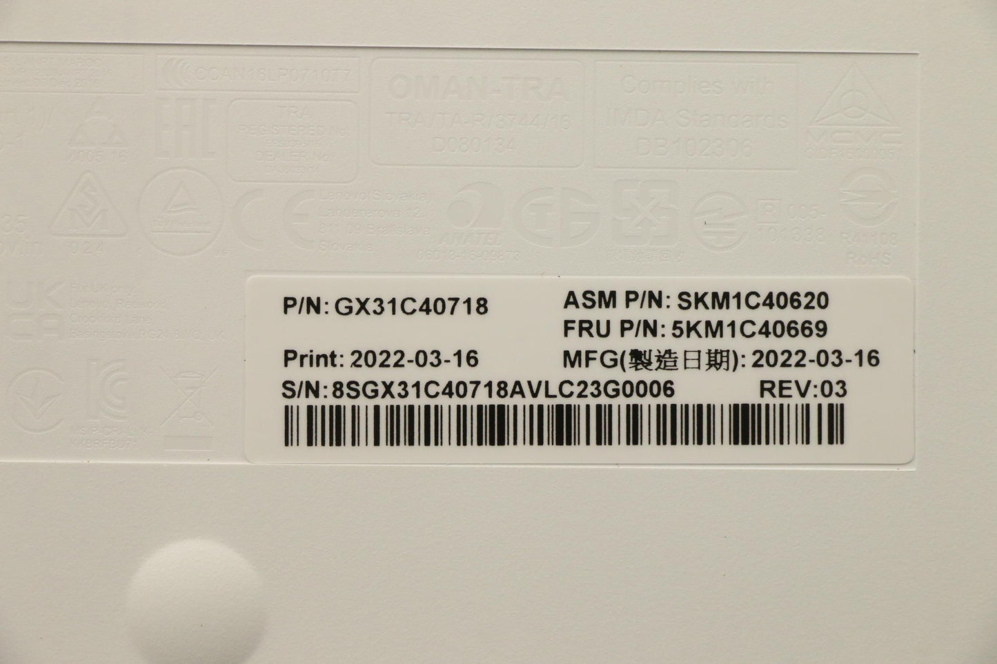 Lenovo Kyb_Mouse Primax R71_G2 2.4G W - 5KM1C40669