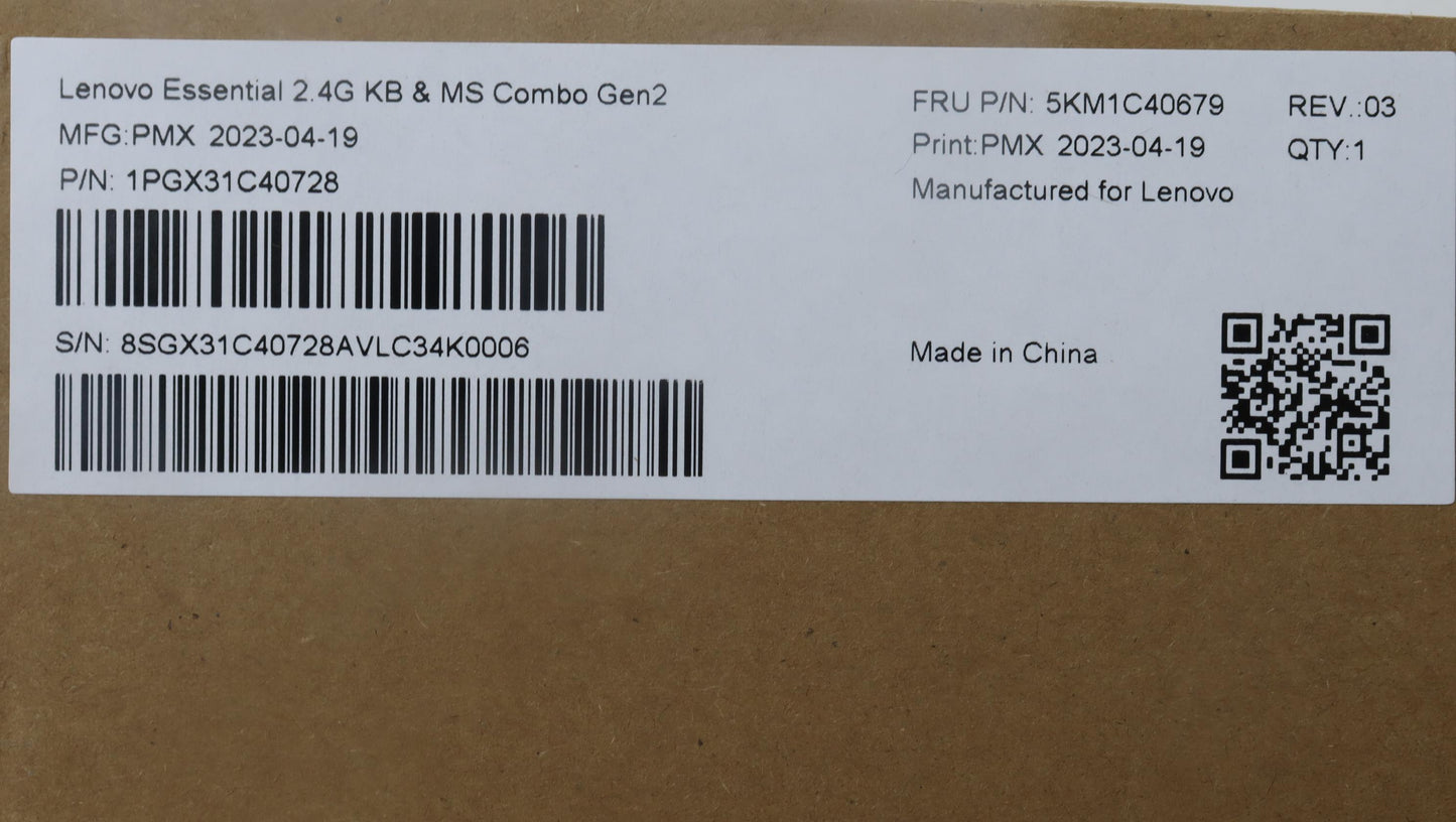 Lenovo Kyb_Mouse Primax R71_G2 2.4G W - 5KM1C40679