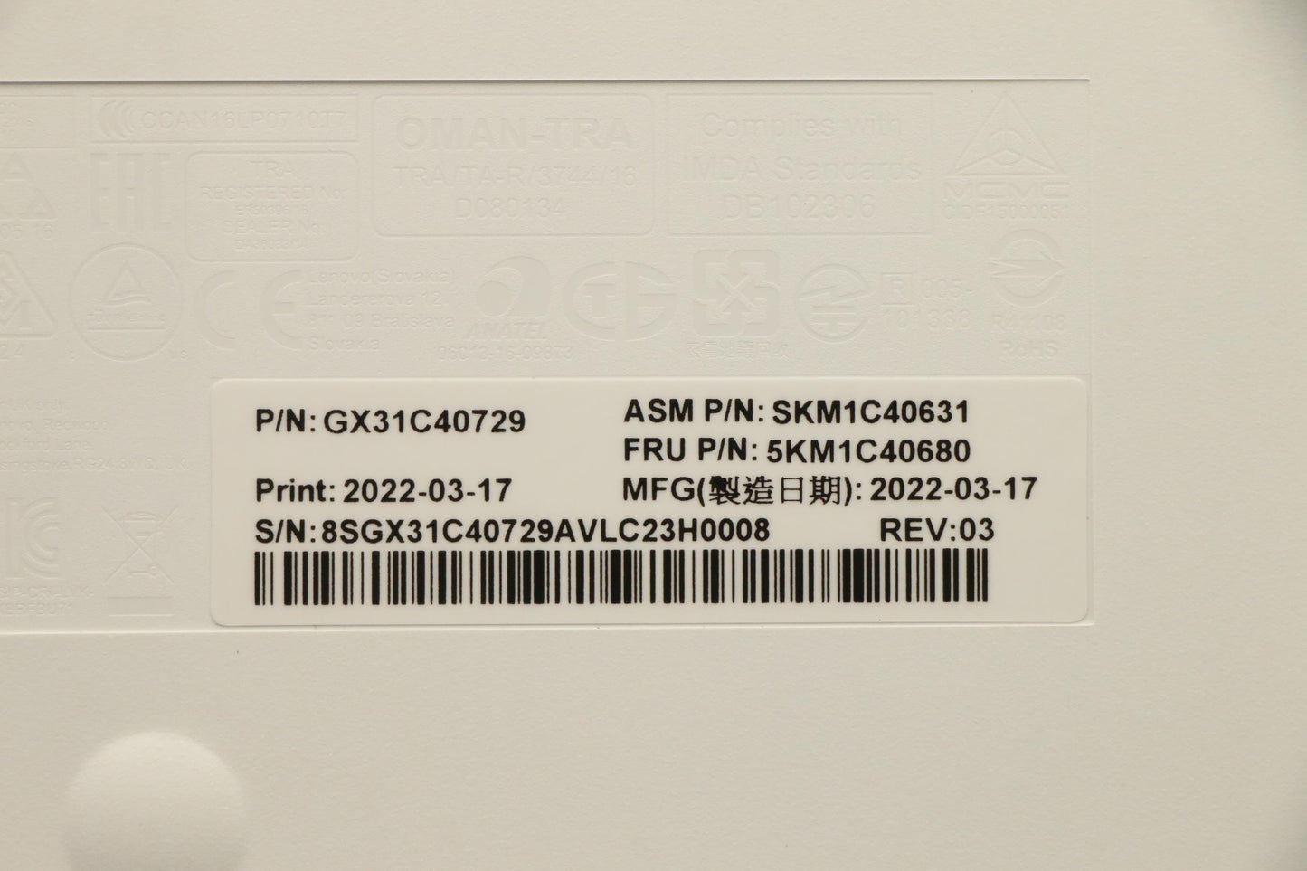 Lenovo Kyb_Mouse Primax R71_G2 2.4G W - 5KM1C40680