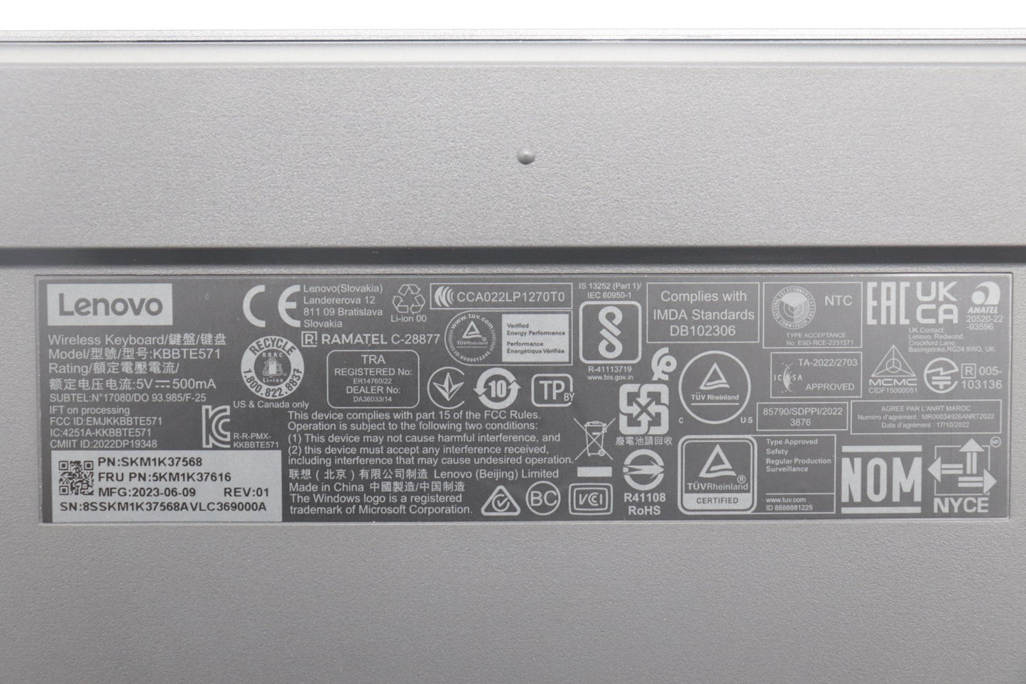 Lenovo Kyb_Mouse Primax K71_G2 2.4Gbt - 5KM1K37616