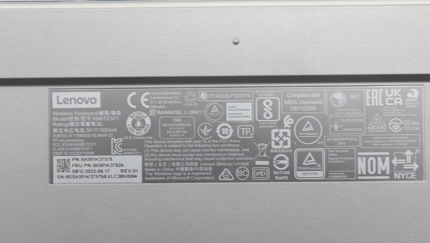 Lenovo Kyb_Mouse Primax K71_G2 2.4Gbt - 5KM1K37624