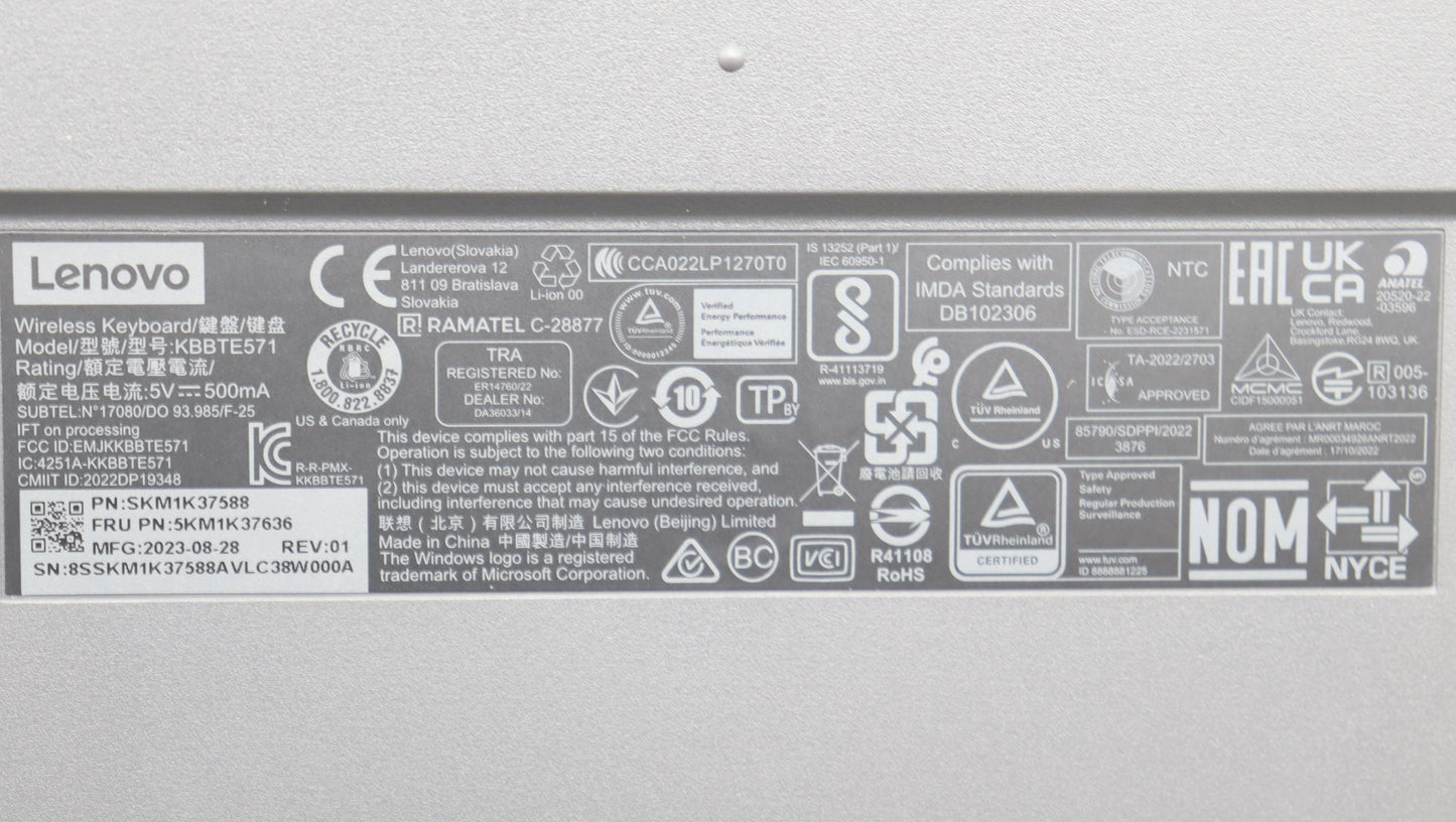 Lenovo Kyb_Mouse Primax K71_G2 2.4Gbt - 5KM1K37636
