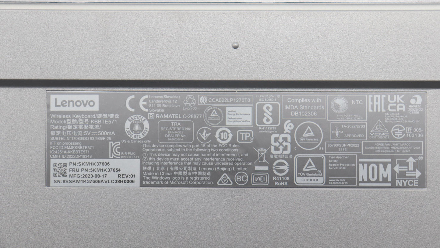 Lenovo Kyb_Mouse Primax K71_G2 2.4Gbt - 5KM1K37654