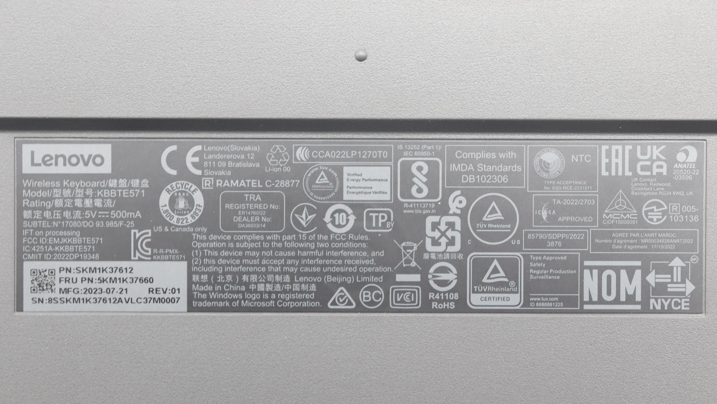 Lenovo Kyb_Mouse Primax K71_G2 2.4G&B - 5KM1K37660