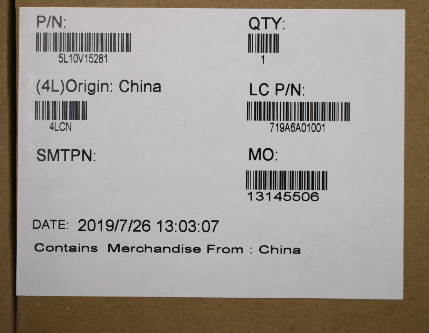 Lenovo Label_Kits - 5L10V15281