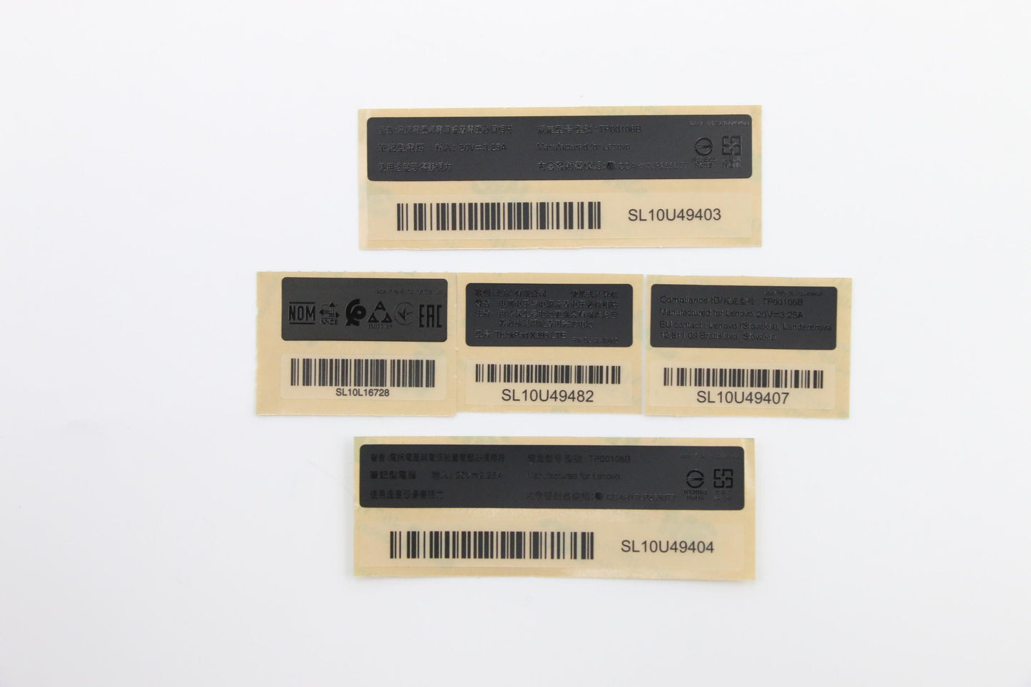 Lenovo Sideswipe Fru Label Kit - 5L10V15286