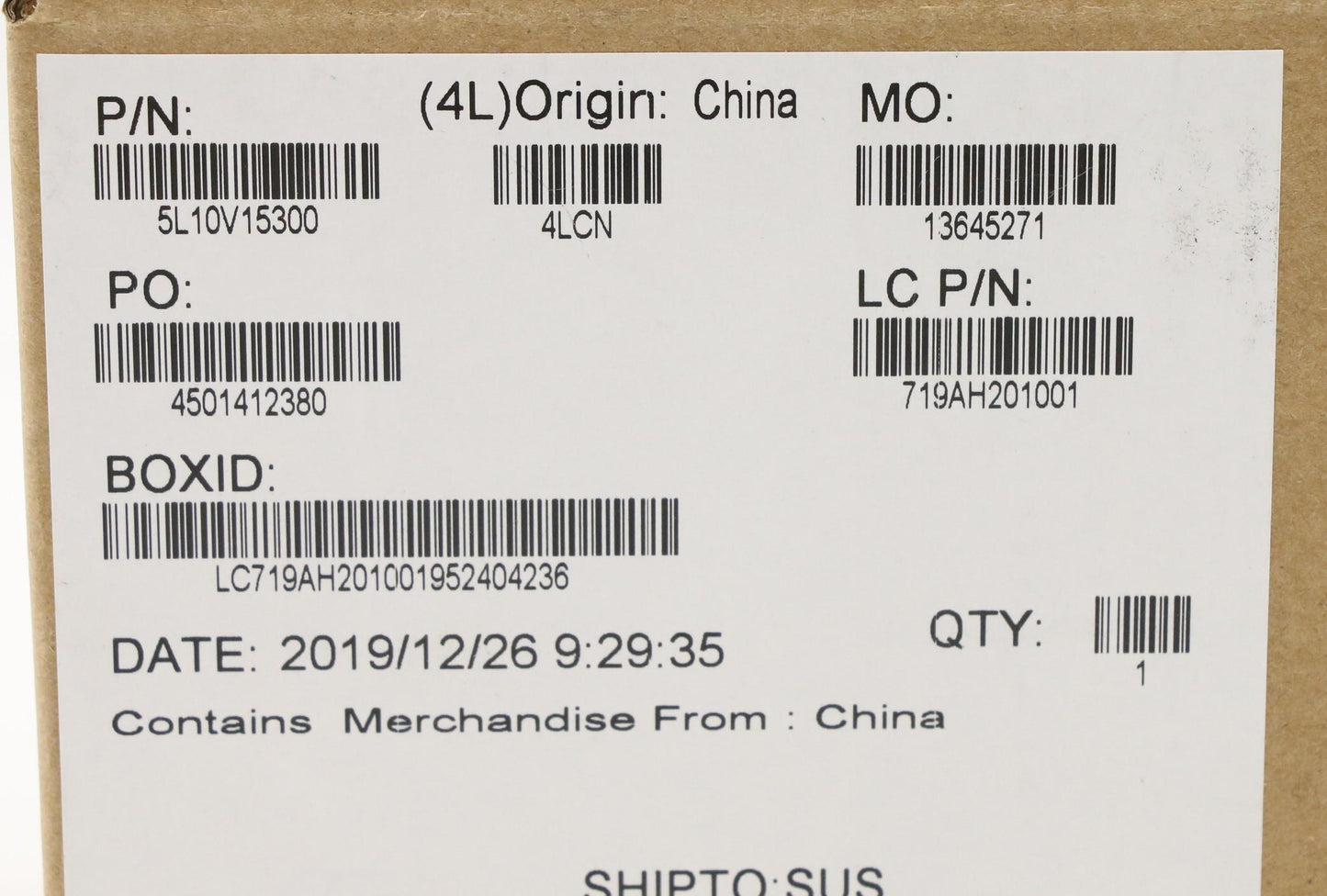 Lenovo Fe4A0 Label System Label Black - 5L10V15300