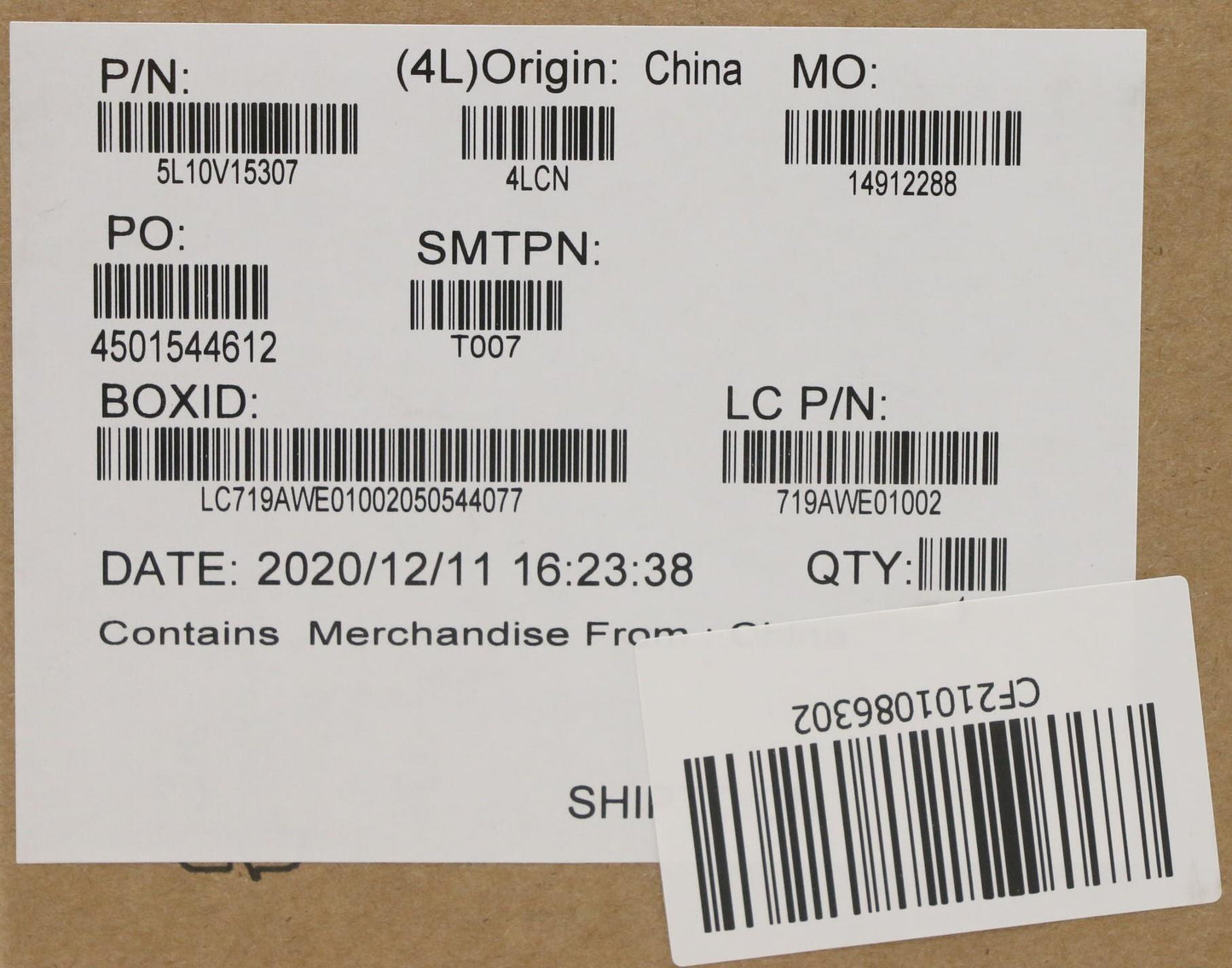 Lenovo Screw Kits, Label Kits, Misc K - 5L10V15307