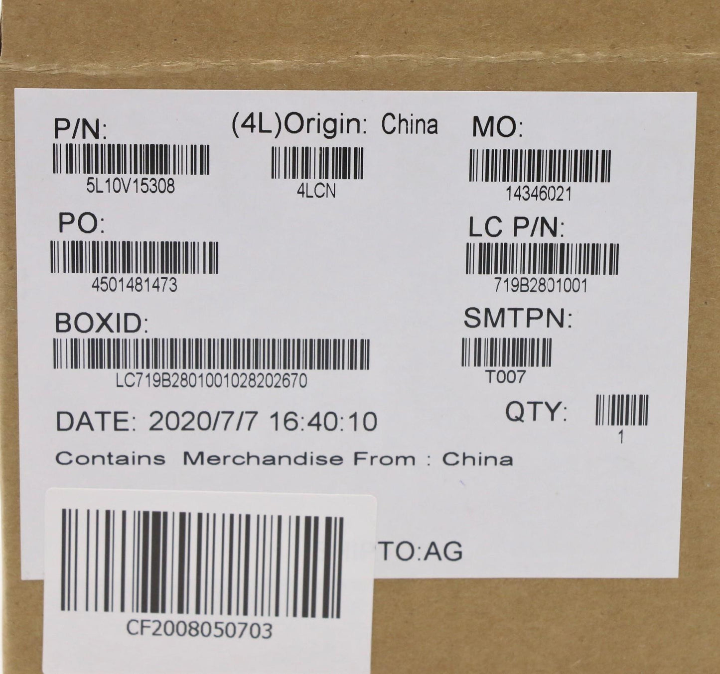 Lenovo Screw Kits, Label Kits, Misc K - 5L10V15308