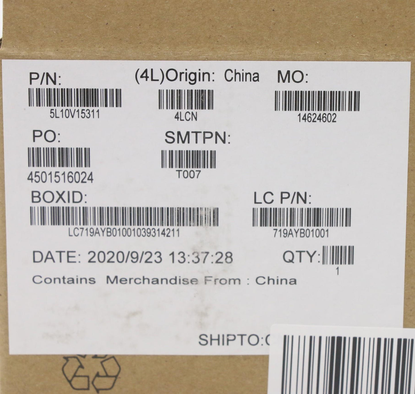 Lenovo Screw Kits, Label Kits, Misc K - 5L10V15311