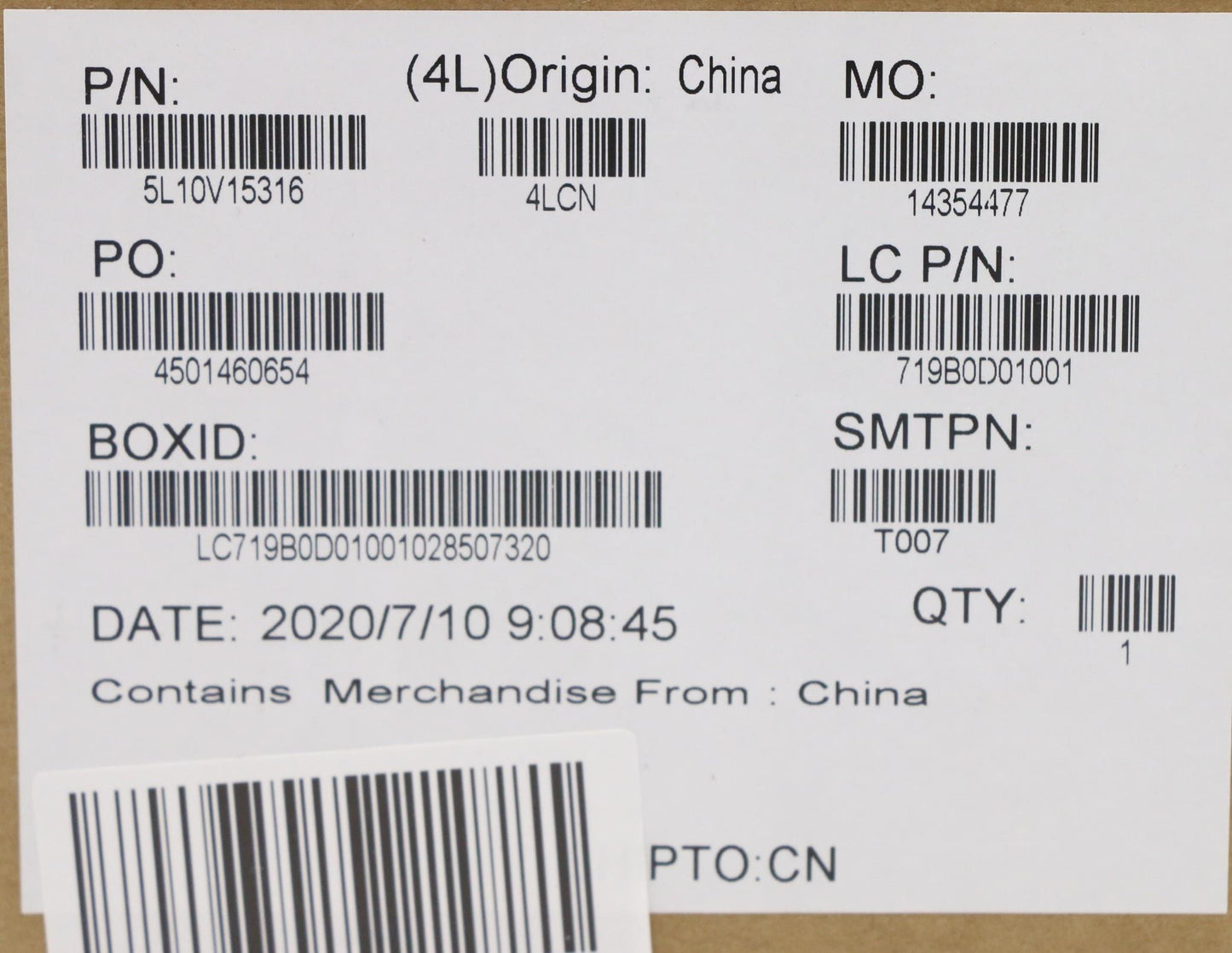 Lenovo Screw Kits, Label Kits, Misc K - 5L10V15316