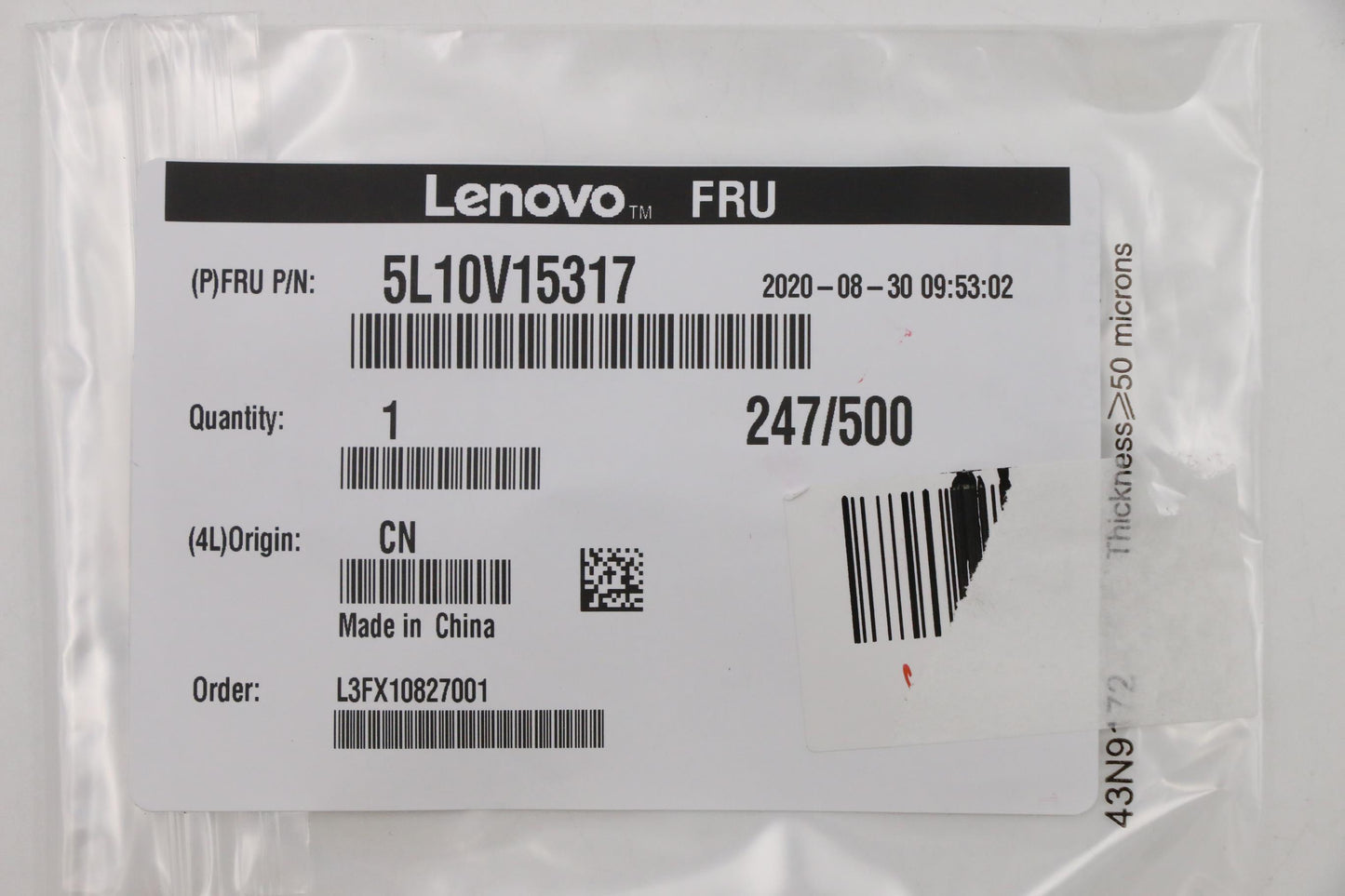 Lenovo Screw Kits, Label Kits, Misc K - 5L10V15317
