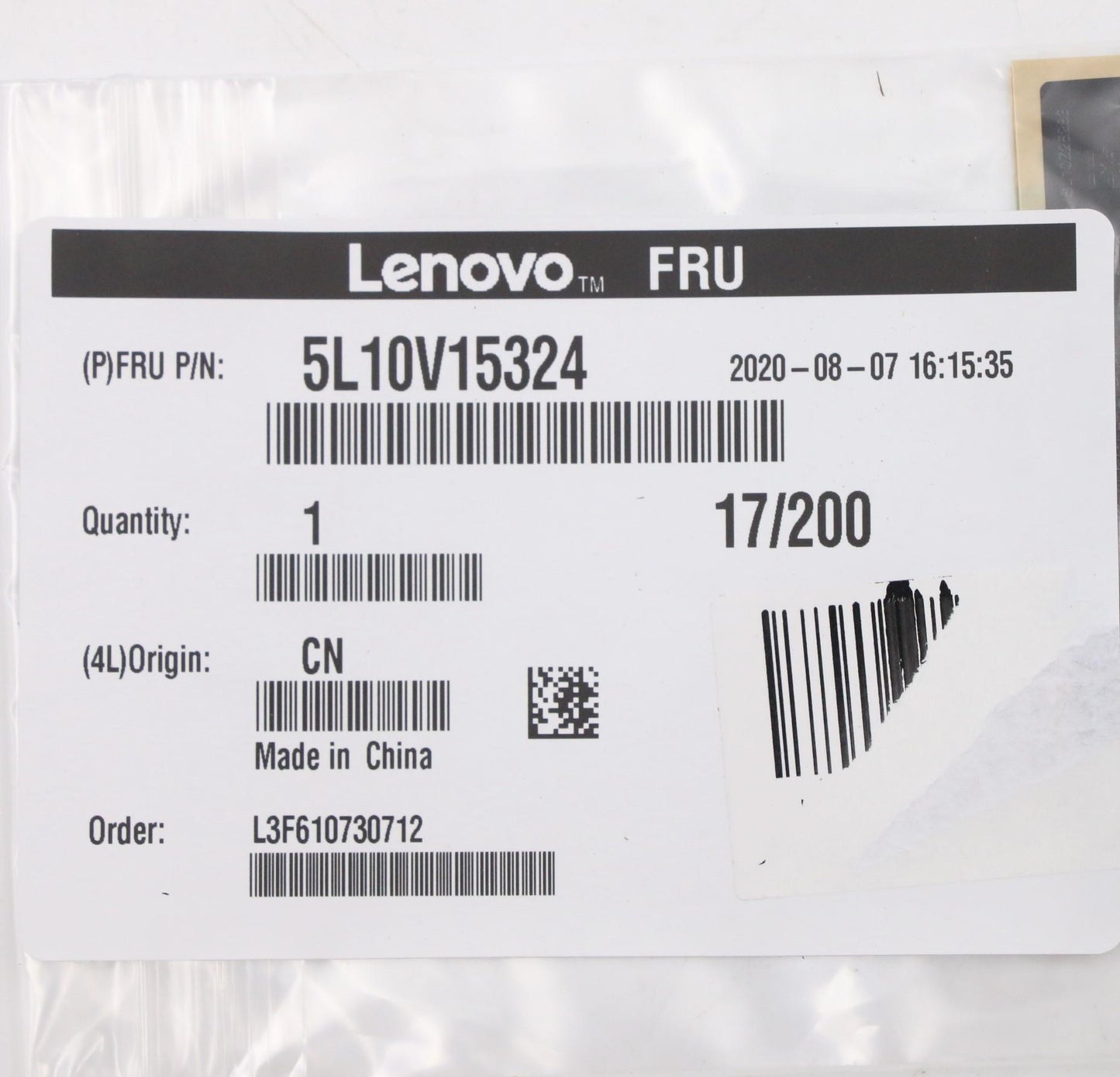 Lenovo Label Fru Lable Kit For Lipc - 5L10V15324