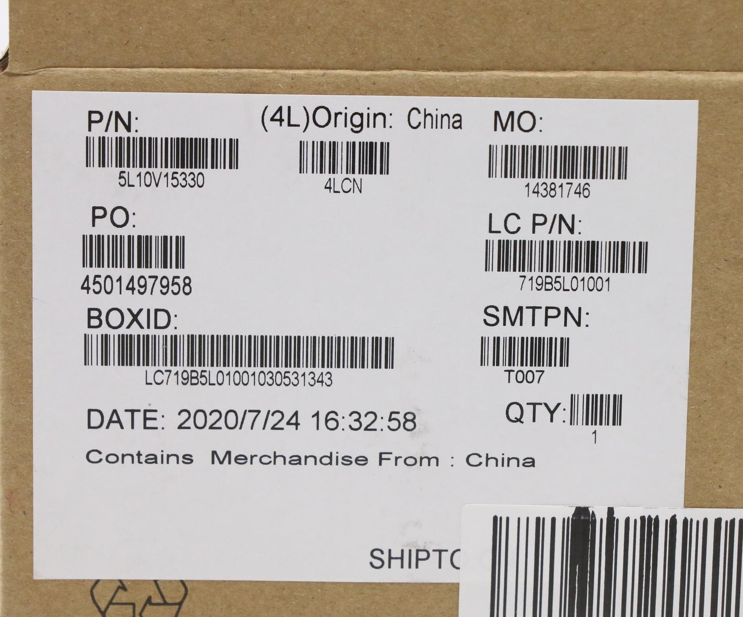 Lenovo Label Fru Label Kits - 5L10V15330