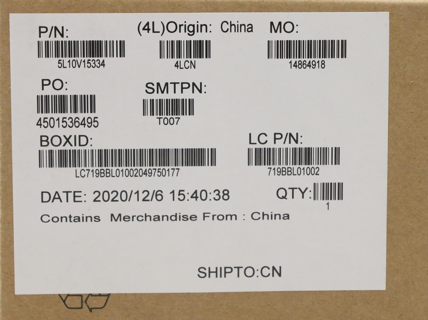 Lenovo Label Fru Geo Label Sr - 5L10V15334