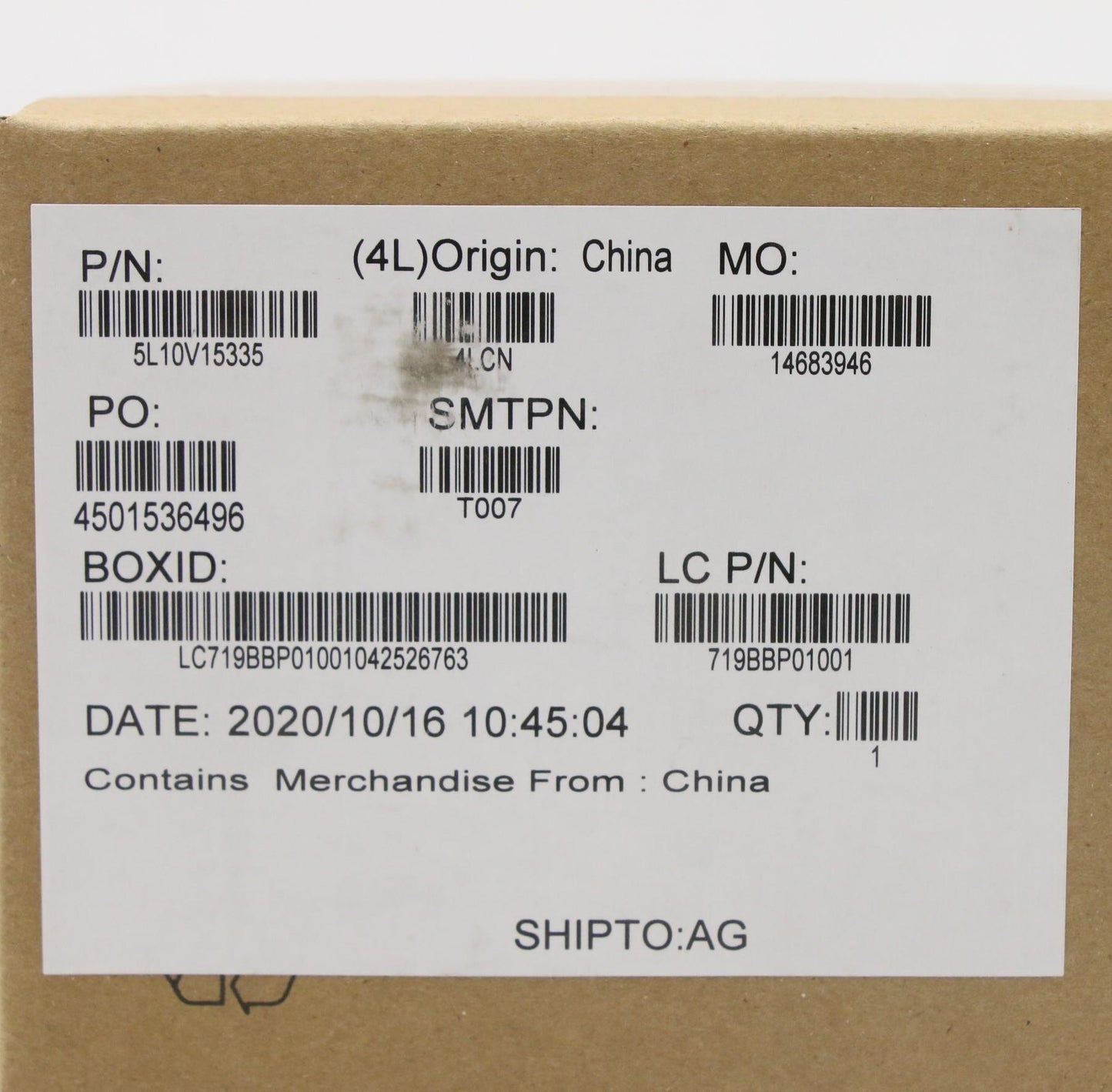 Lenovo Label Fru System Label, Black - 5L10V15335