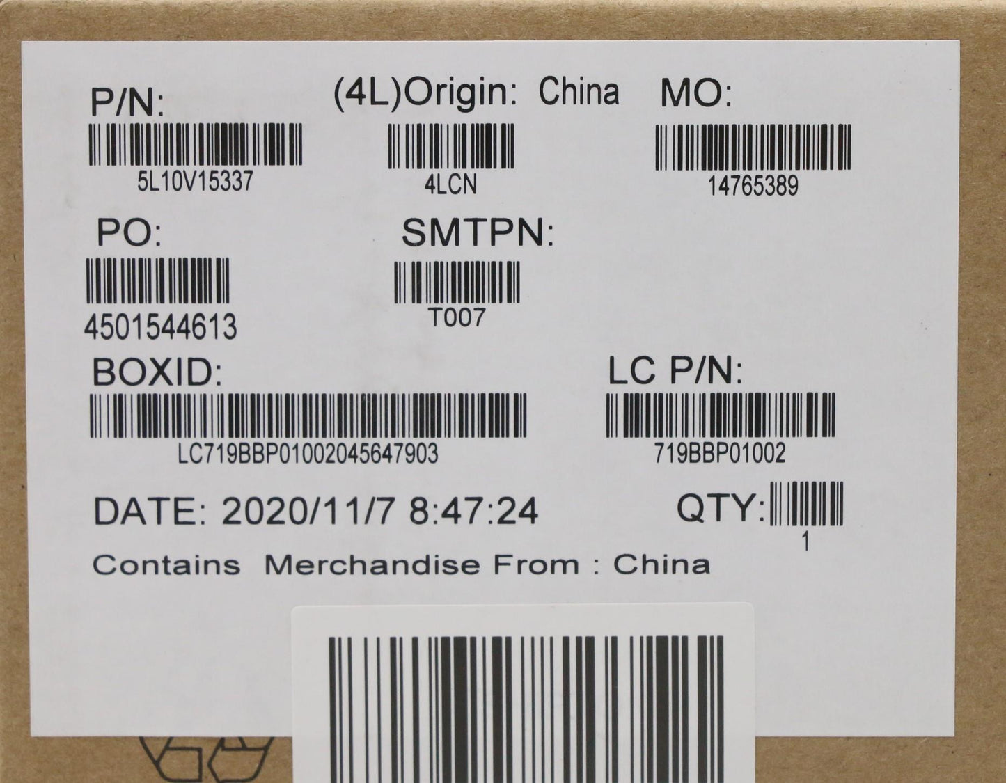 Lenovo Label Fru System Label, Silver - 5L10V15337