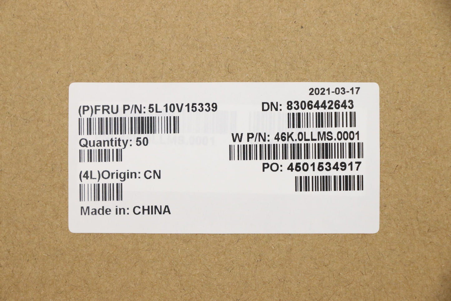 Lenovo Label Fru Label Geo Kit Black - 5L10V15339