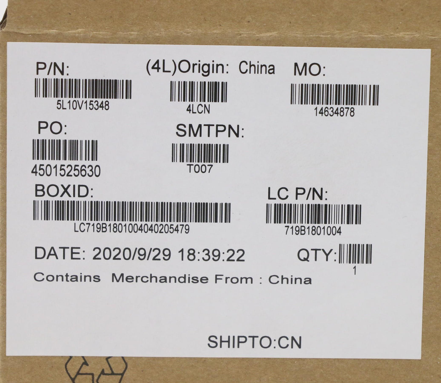 Lenovo Label Fru Mercury Geo Label Ki - 5L10V15348